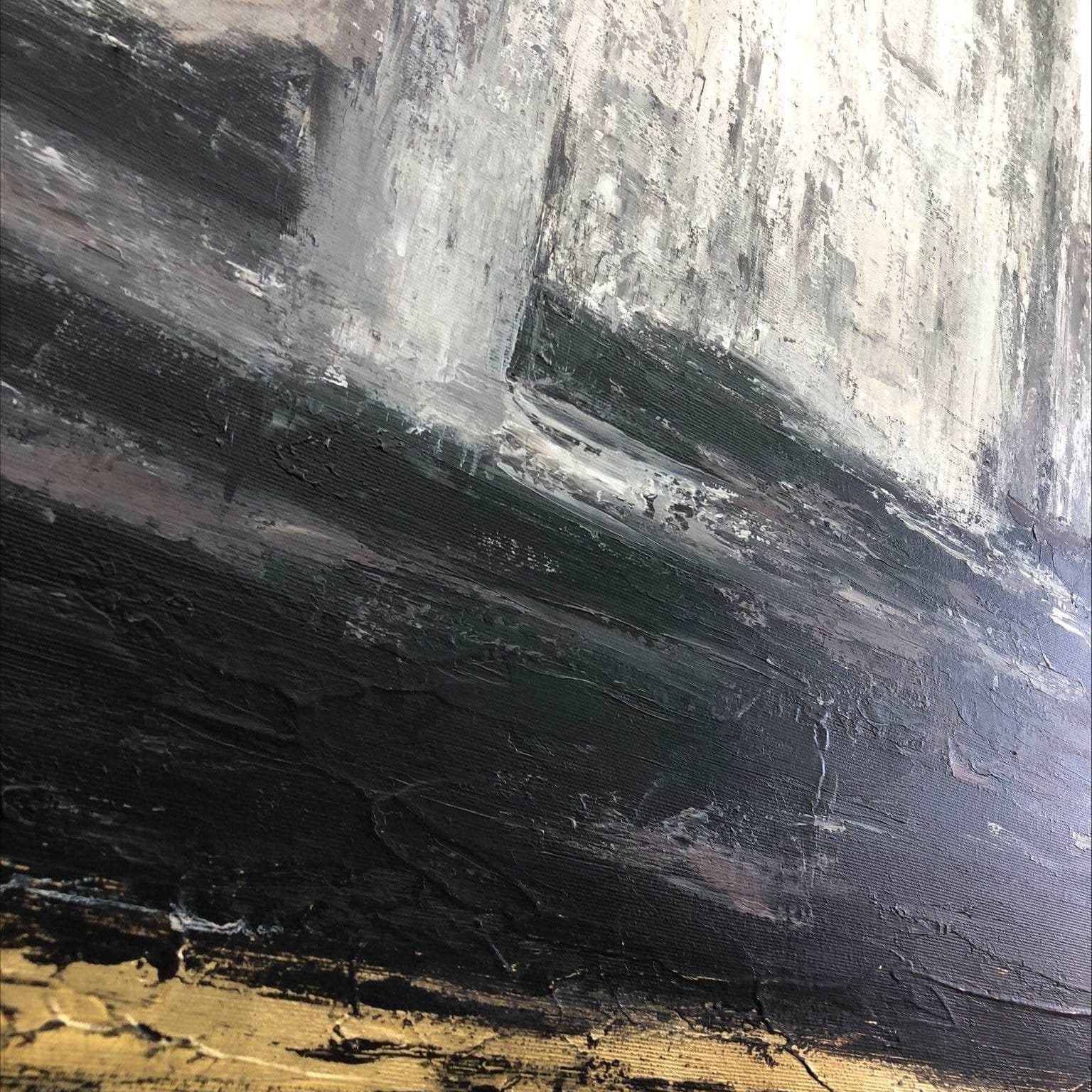 Abstract acrylic luxury painting ANCIENT CLARITY