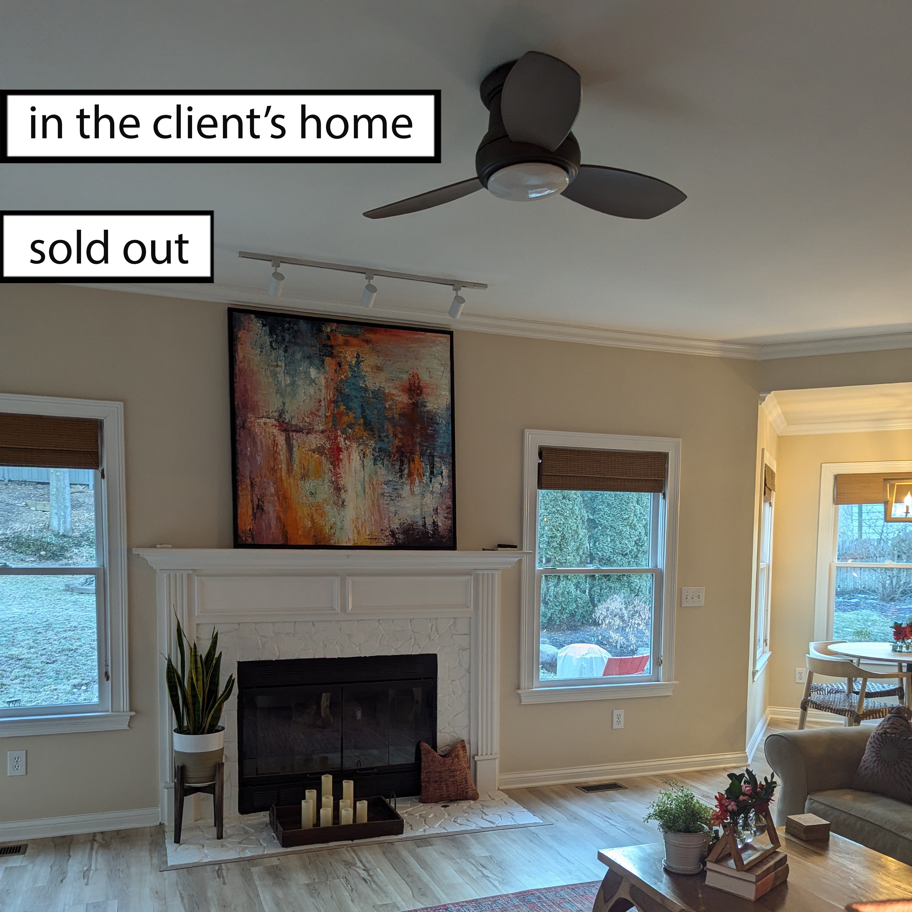 SONG OF NATURE Acrylic, Oil Painting on Canvas Sold to Kristen on January 2025 in size 46"x46"