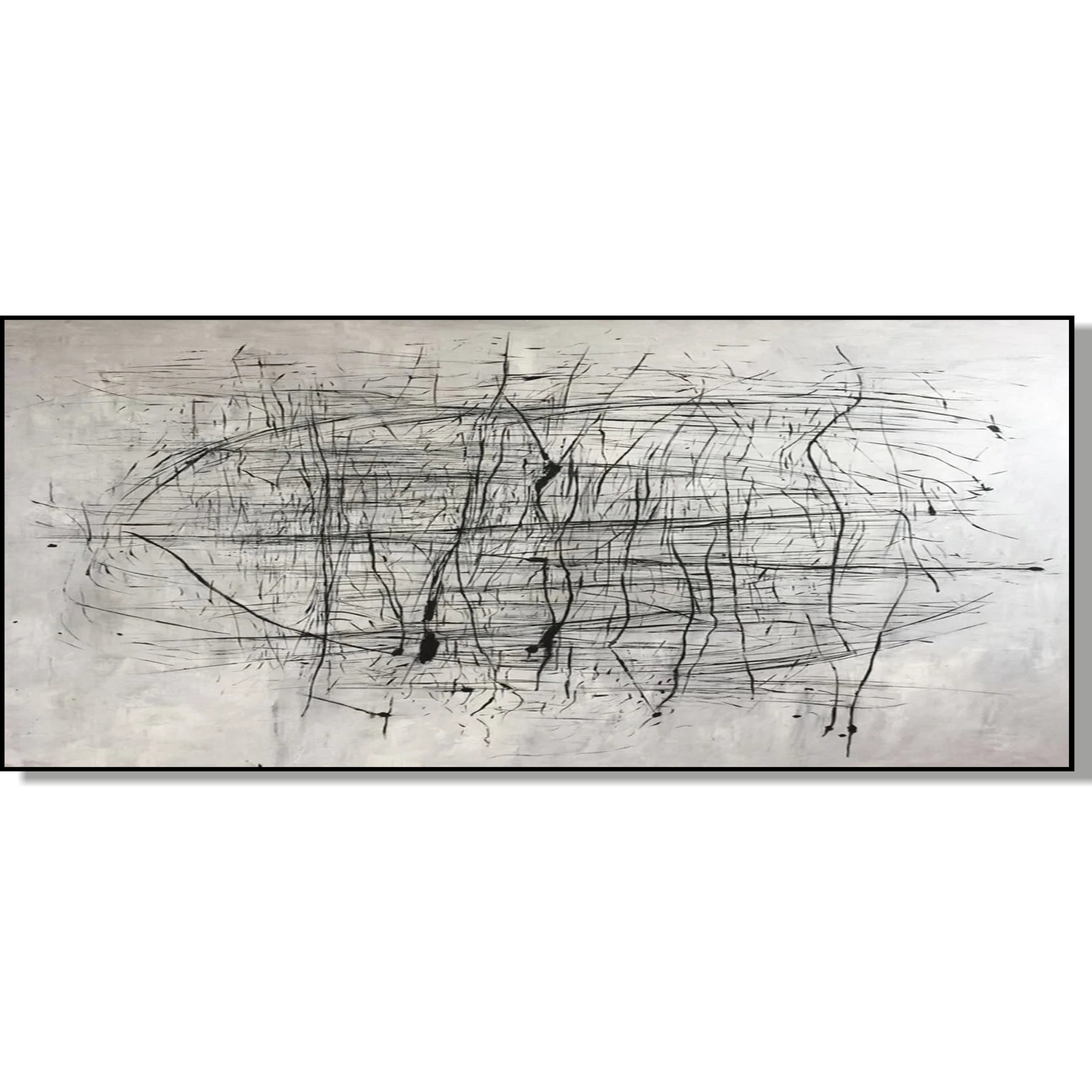 Wide black and white painting ROTATION