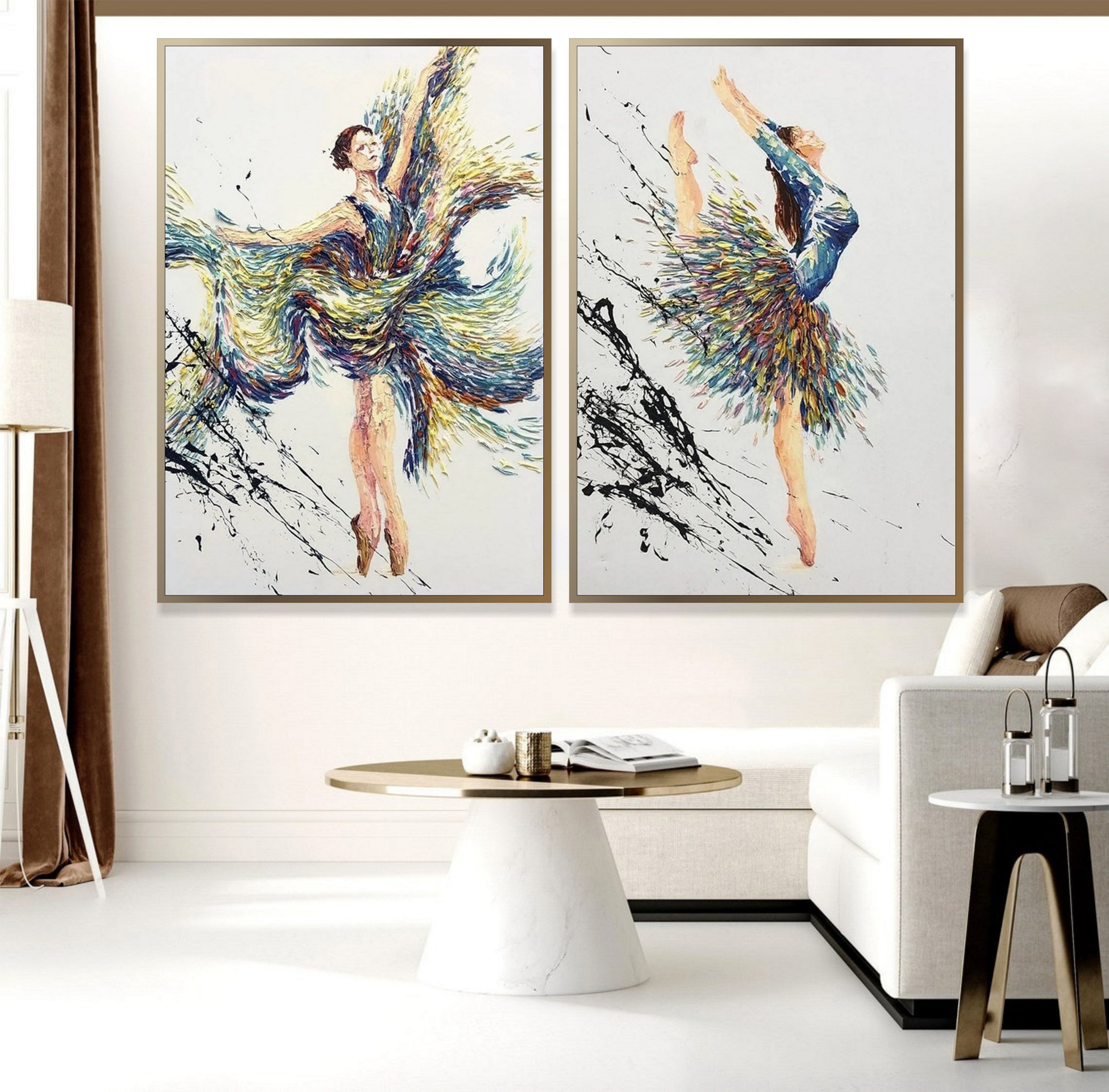 GICLEE PRINT Art Abstract Dancer Painting Aqua Blue CANVAS Prints Colo –  Contemporary Art by Christine
