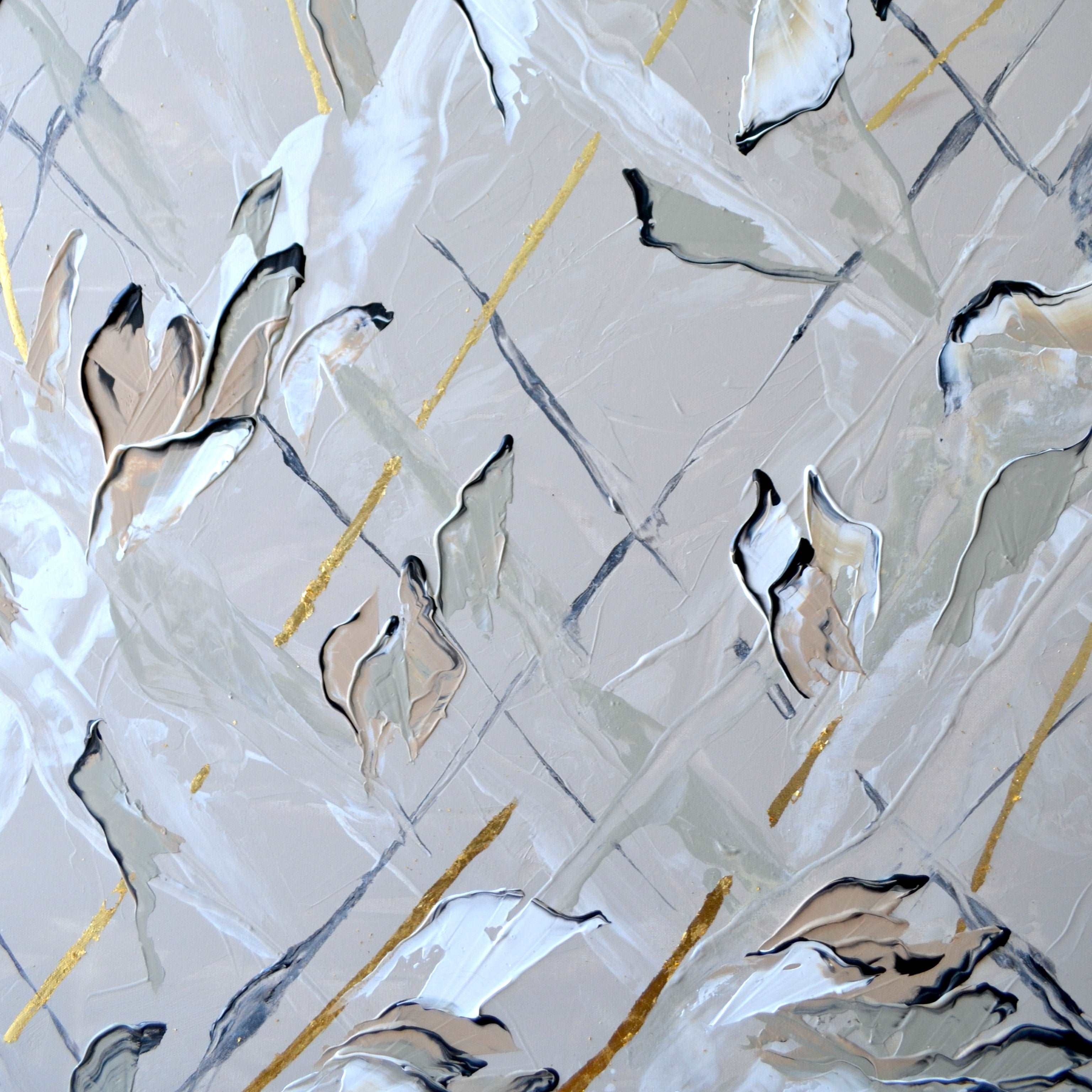 Abstract Nature Painting ARE YOU THINKING ABOUT ME 37.4"x60.6"