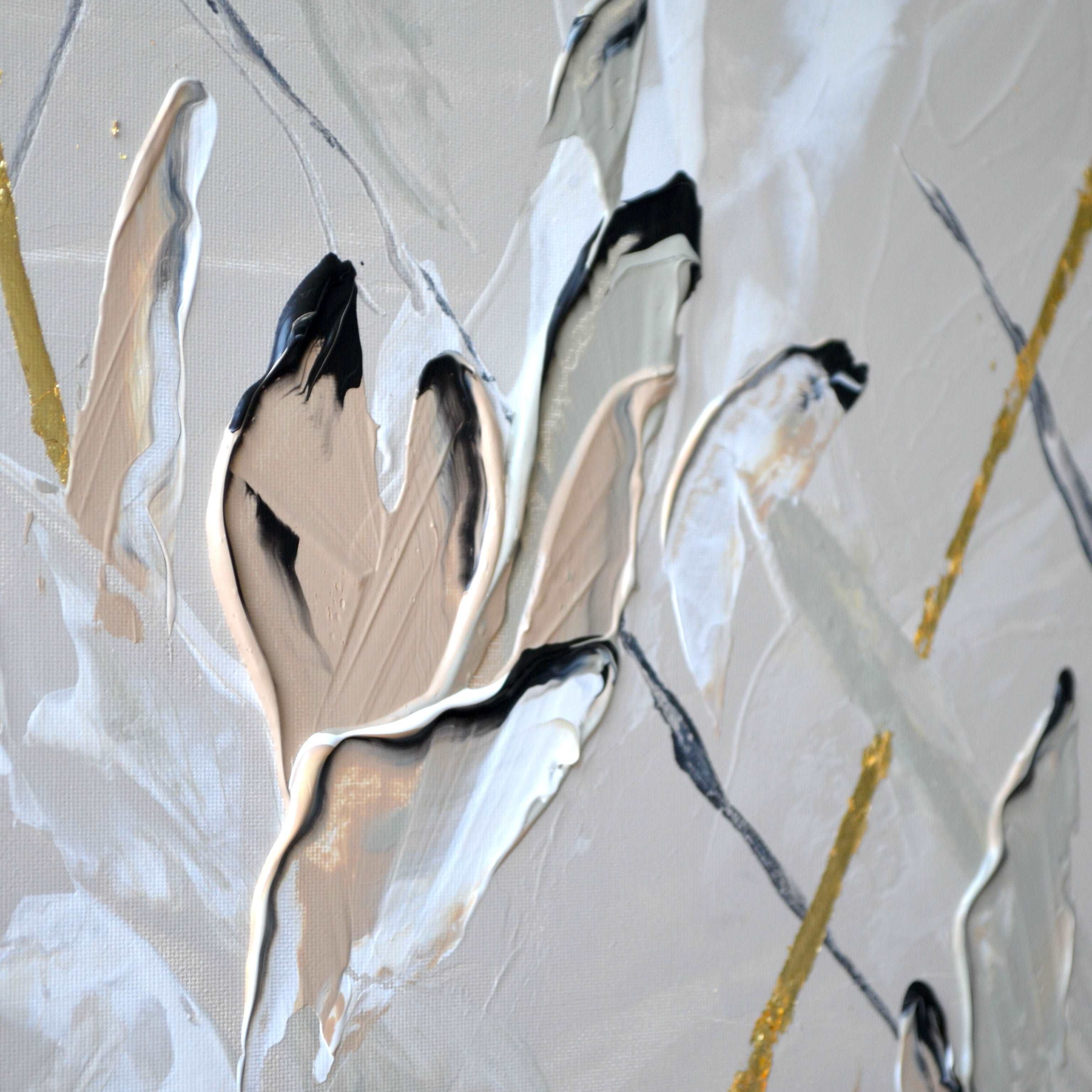 Abstract Nature Painting ARE YOU THINKING ABOUT ME 37.4"x60.6"