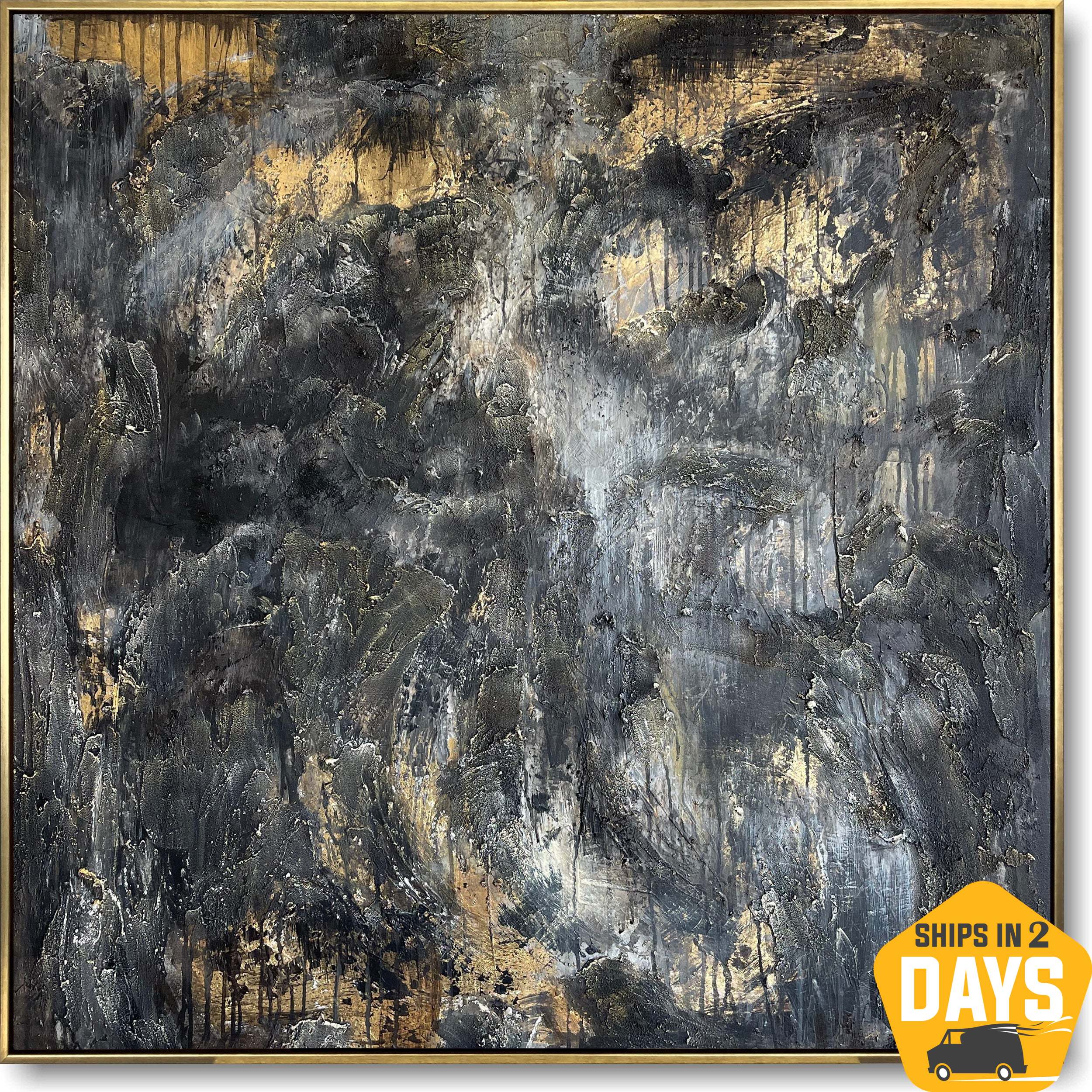 GLISTENING ABYSS 40"x40"