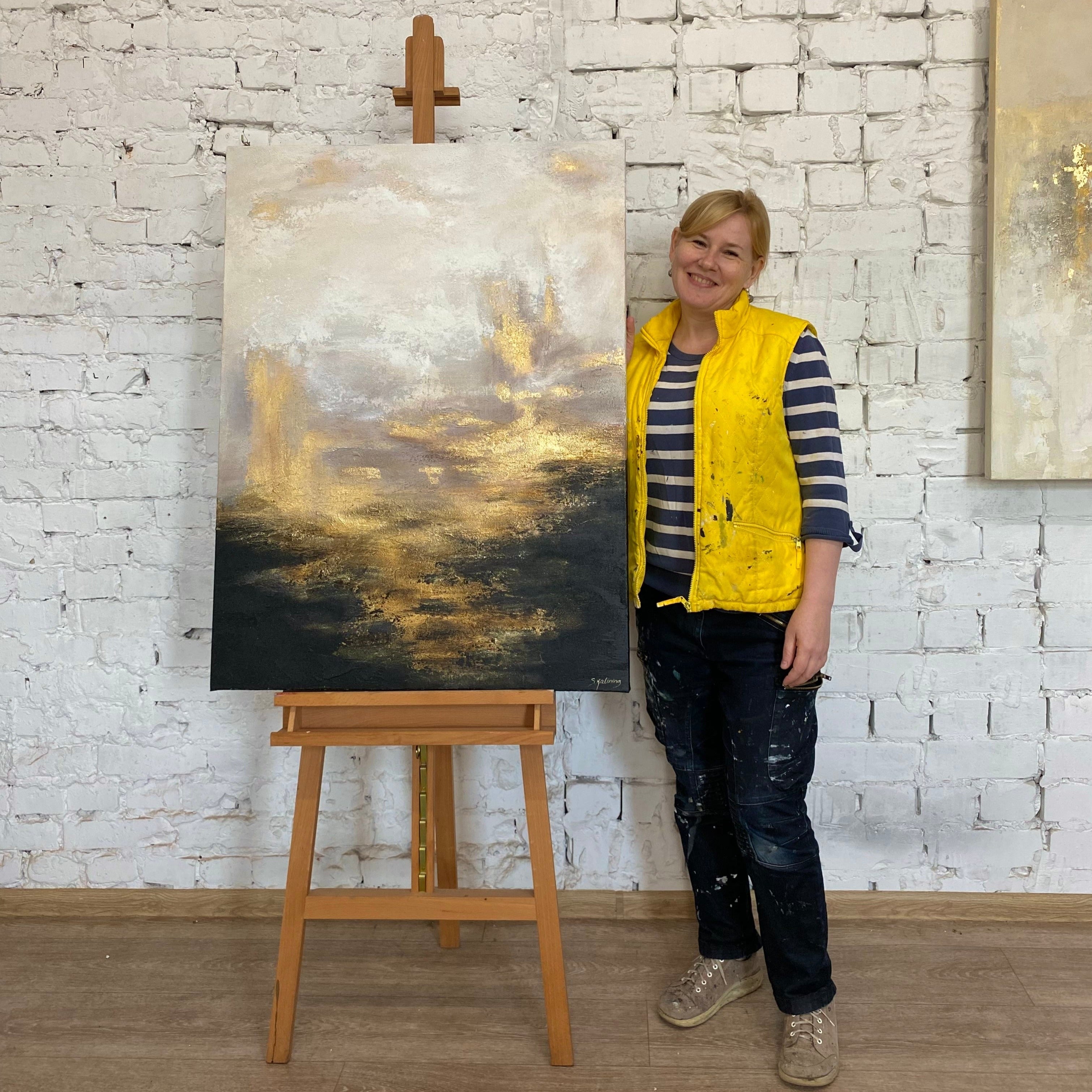 Beautiful abstract luxary art GOLDEN SUNRISE