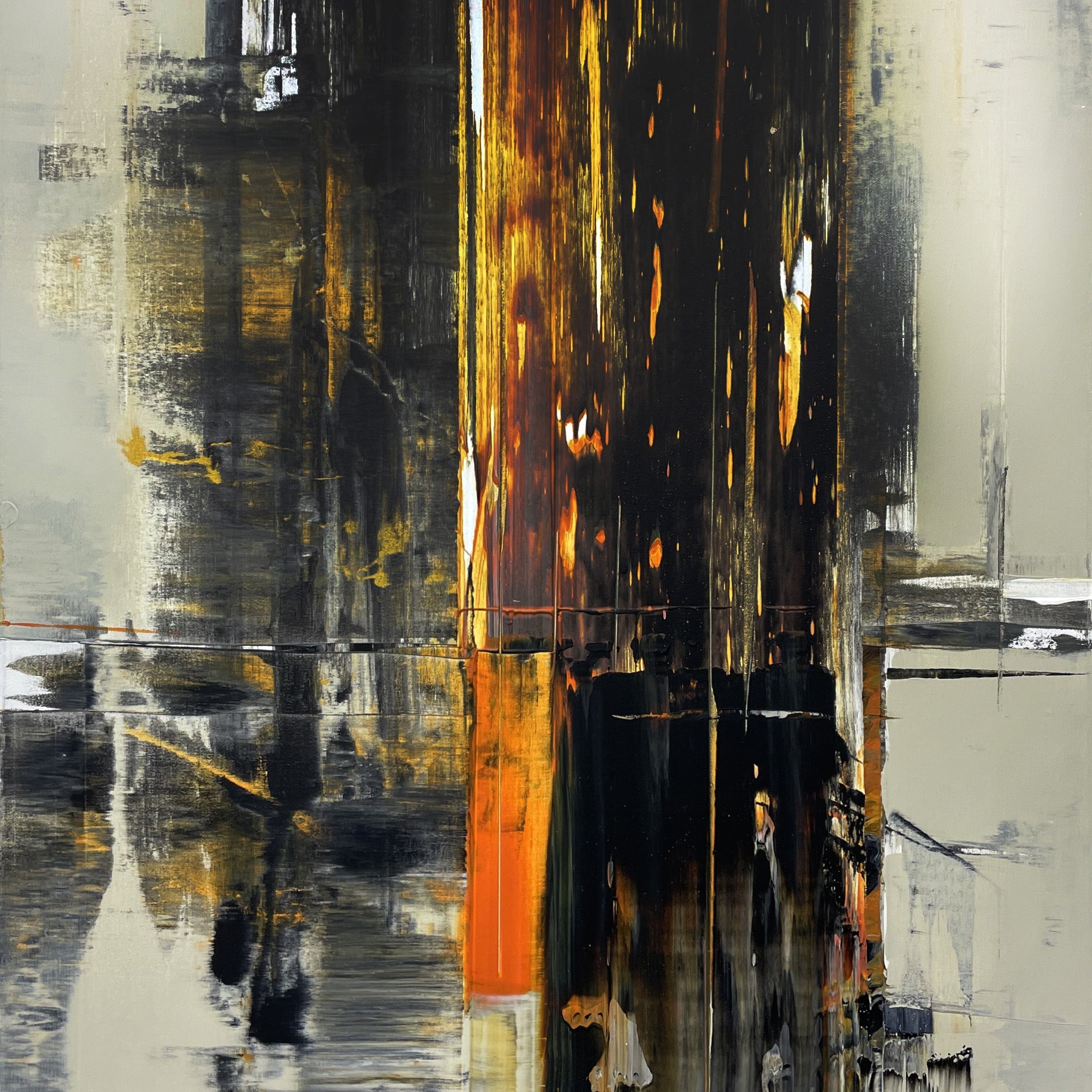 Custom abstract painting ASSOCIATION 128 42.3"x29.5"