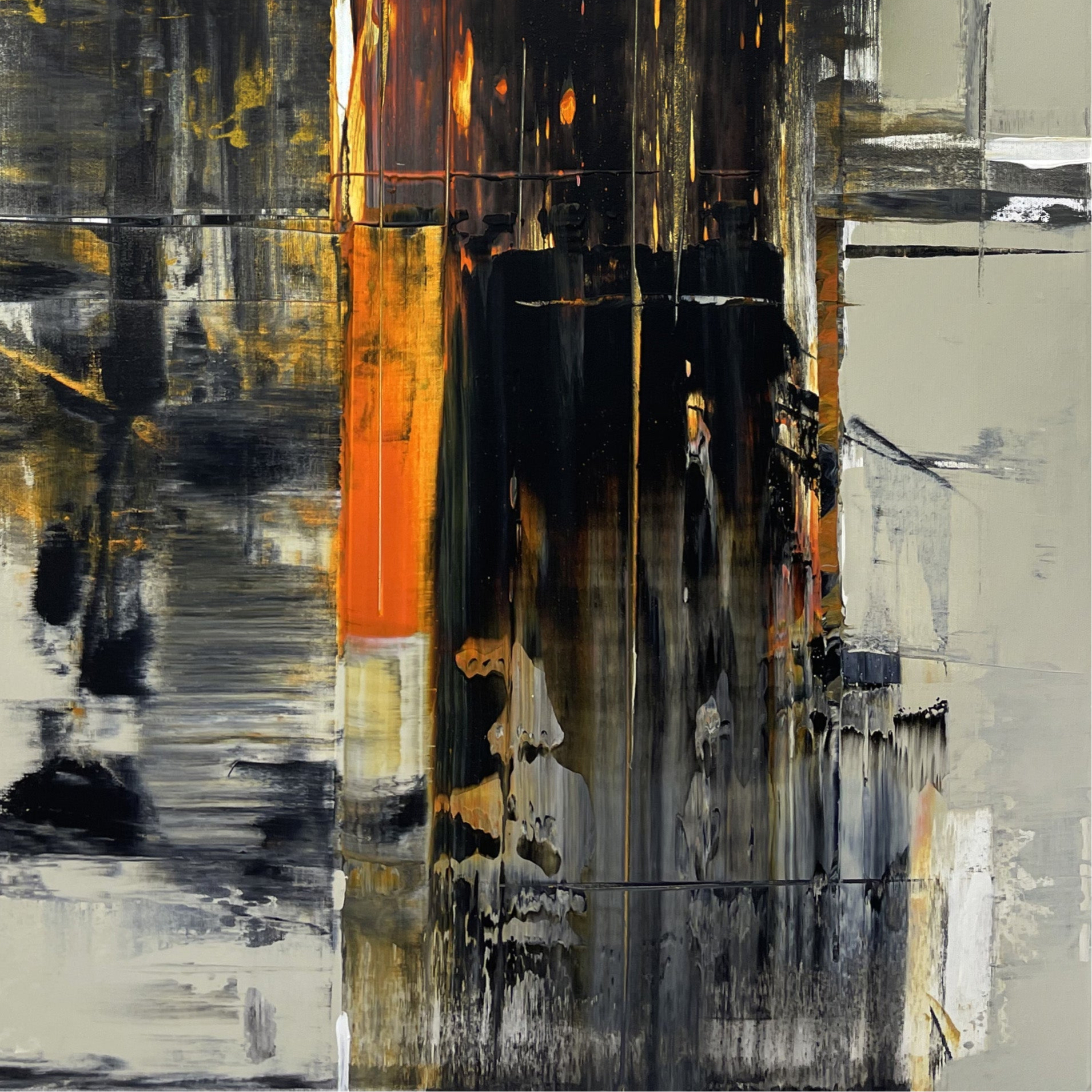 Custom abstract painting ASSOCIATION 128 42.3"x29.5"