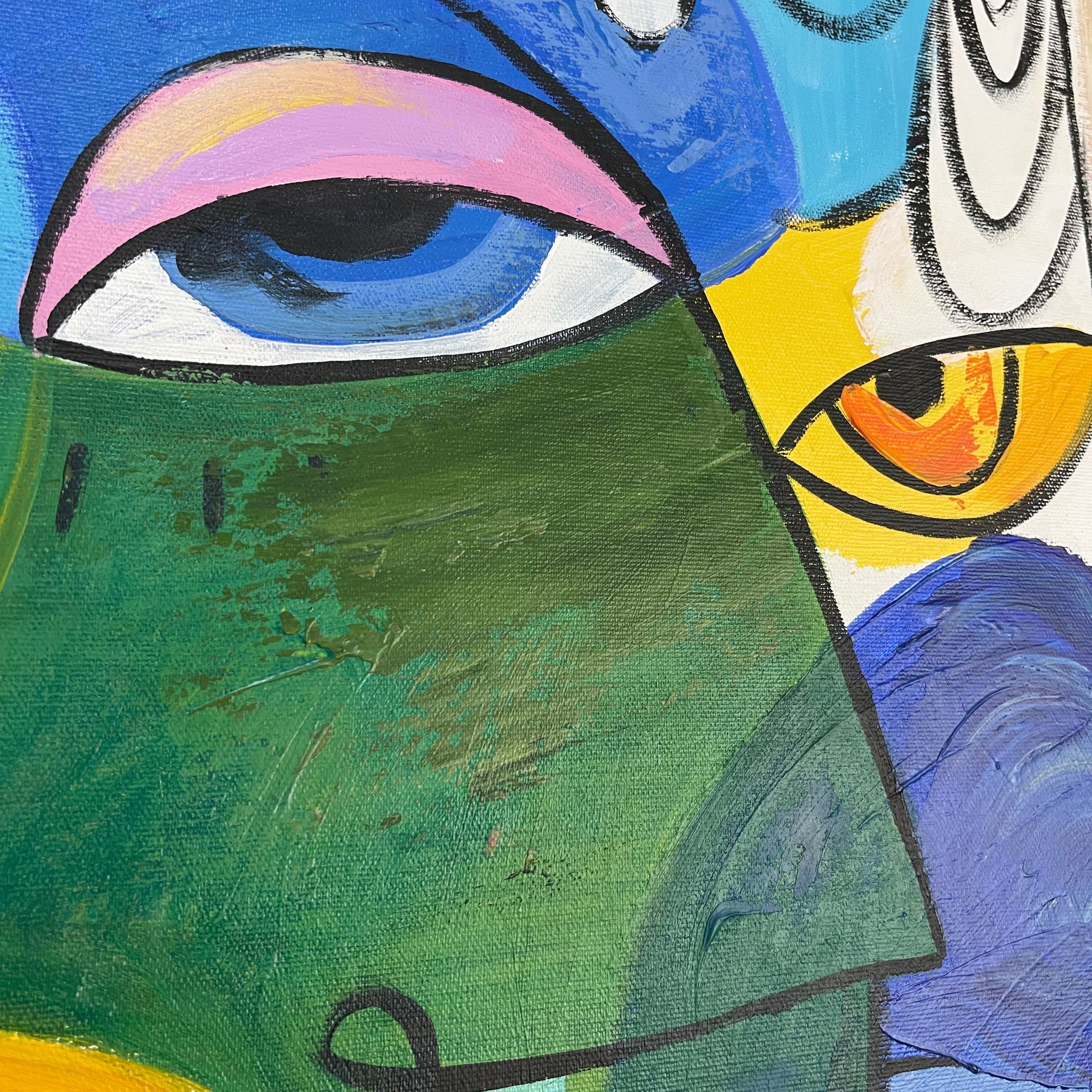 GEOMETRIC FACES 26"x26"