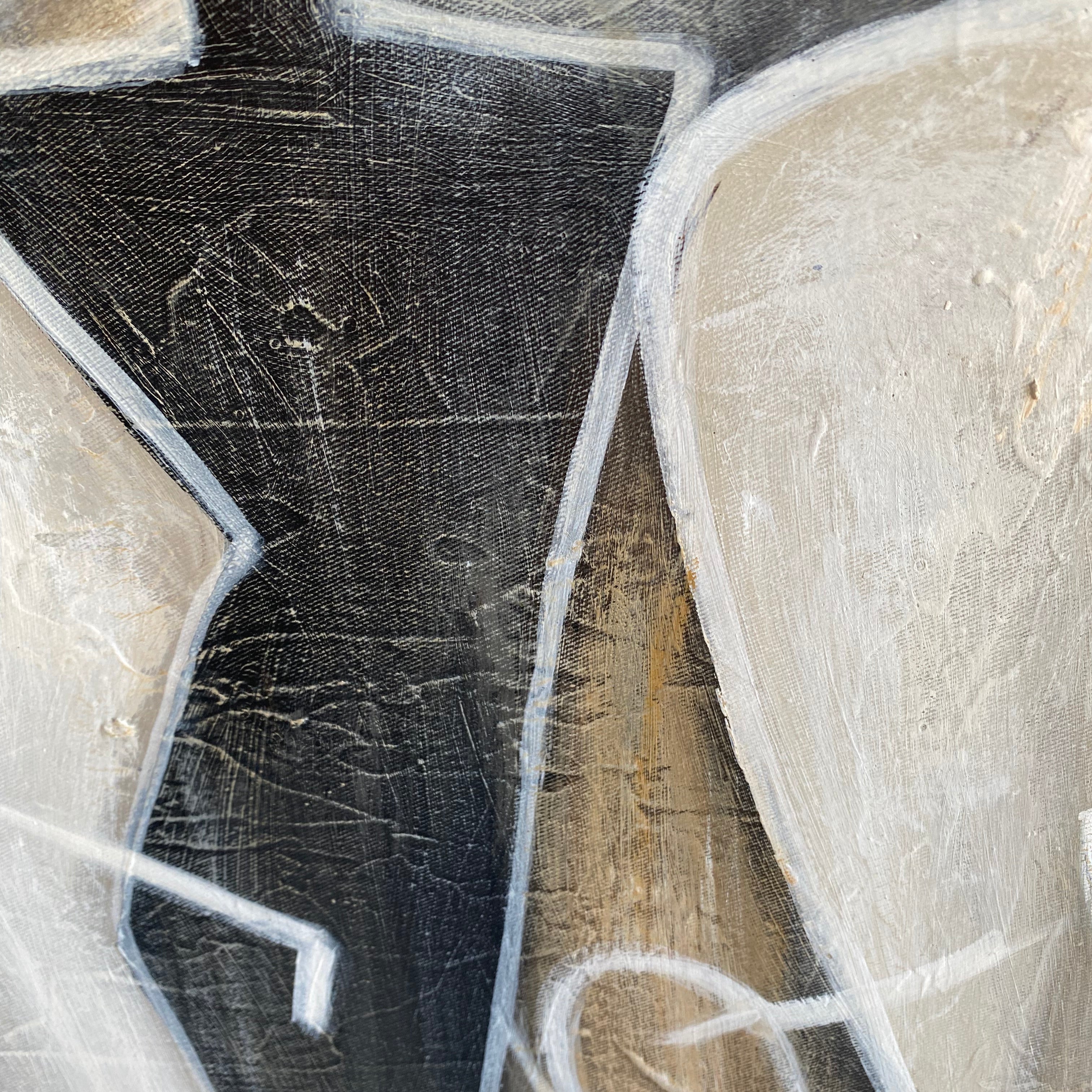 Expressionist abstract human figure painting GEOMETRIC SILHOUETTES