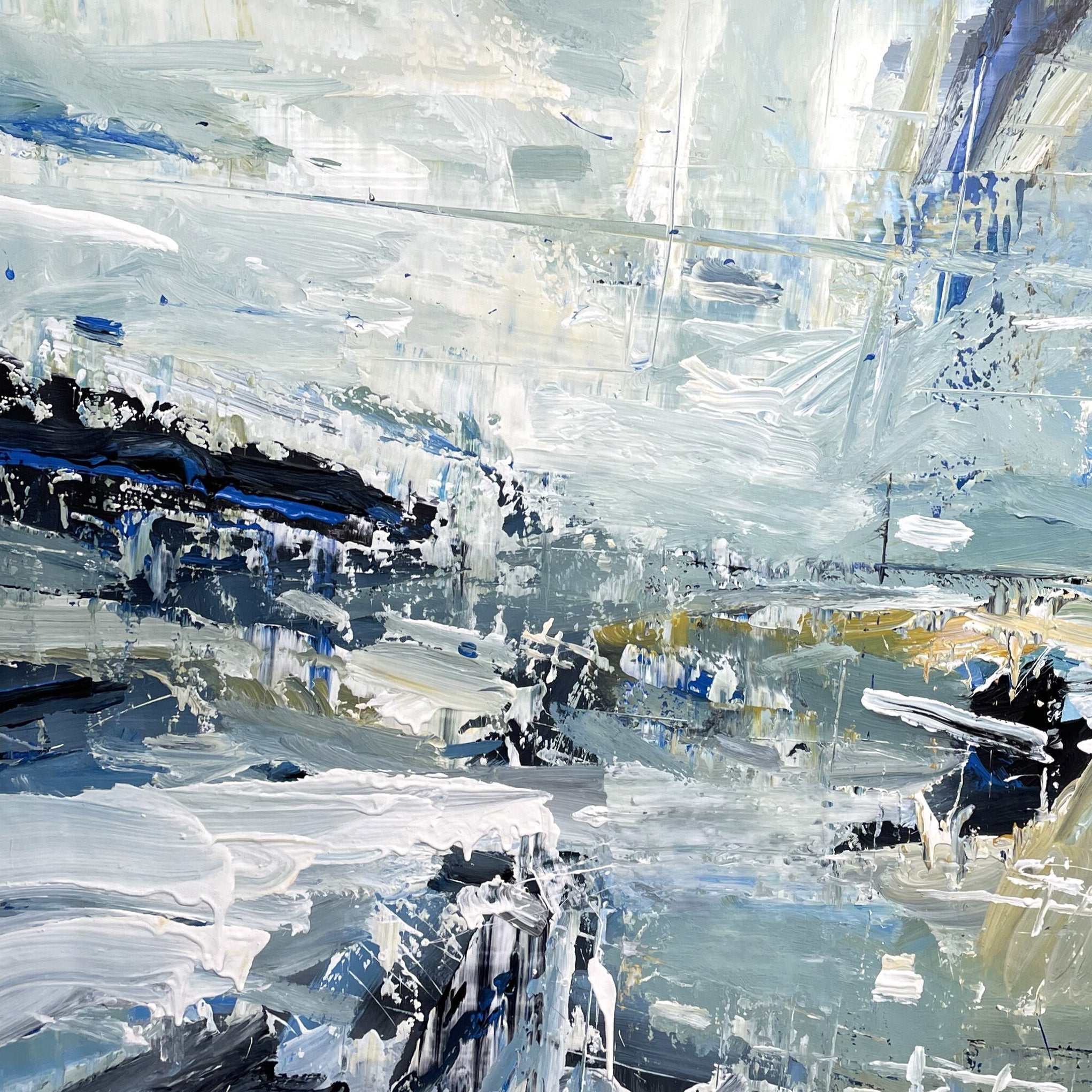 Modern abstract painting ASSOCIATION 209 44.5"x51.2"