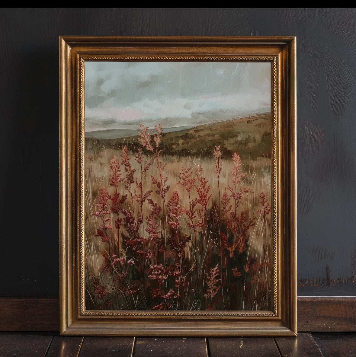 Invoice for framed custom painting in size 74"x40" for Victoria Washington