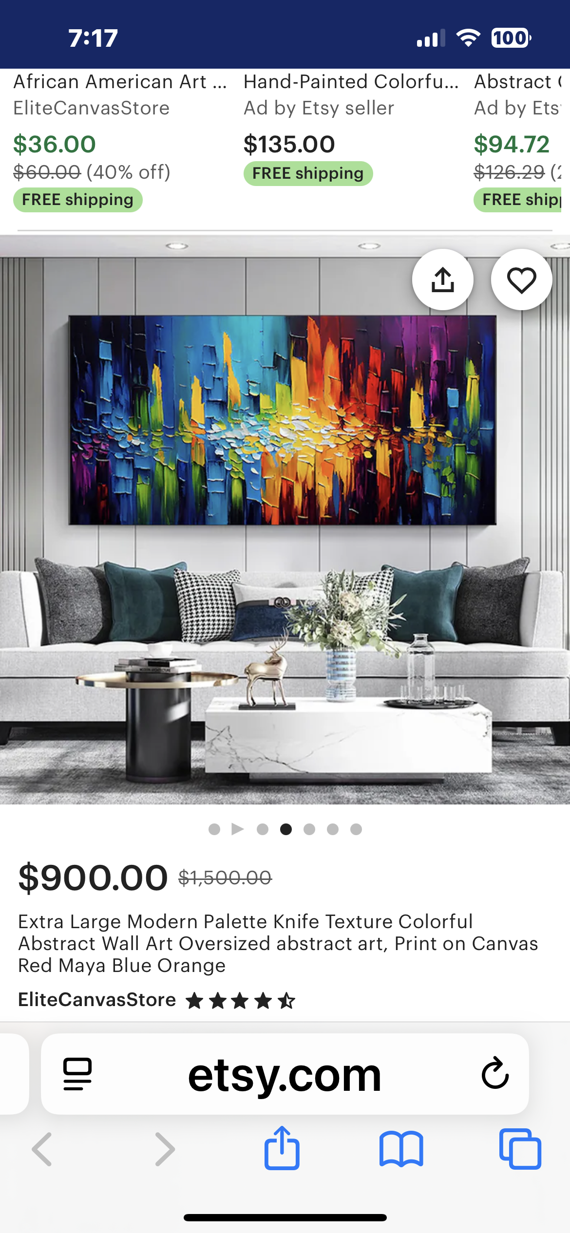 Invoice for 1 part of payment for custom painting in size 110 “ wide by 56 “ tall, stretched +black framed for JOSEPH MCENERNEY