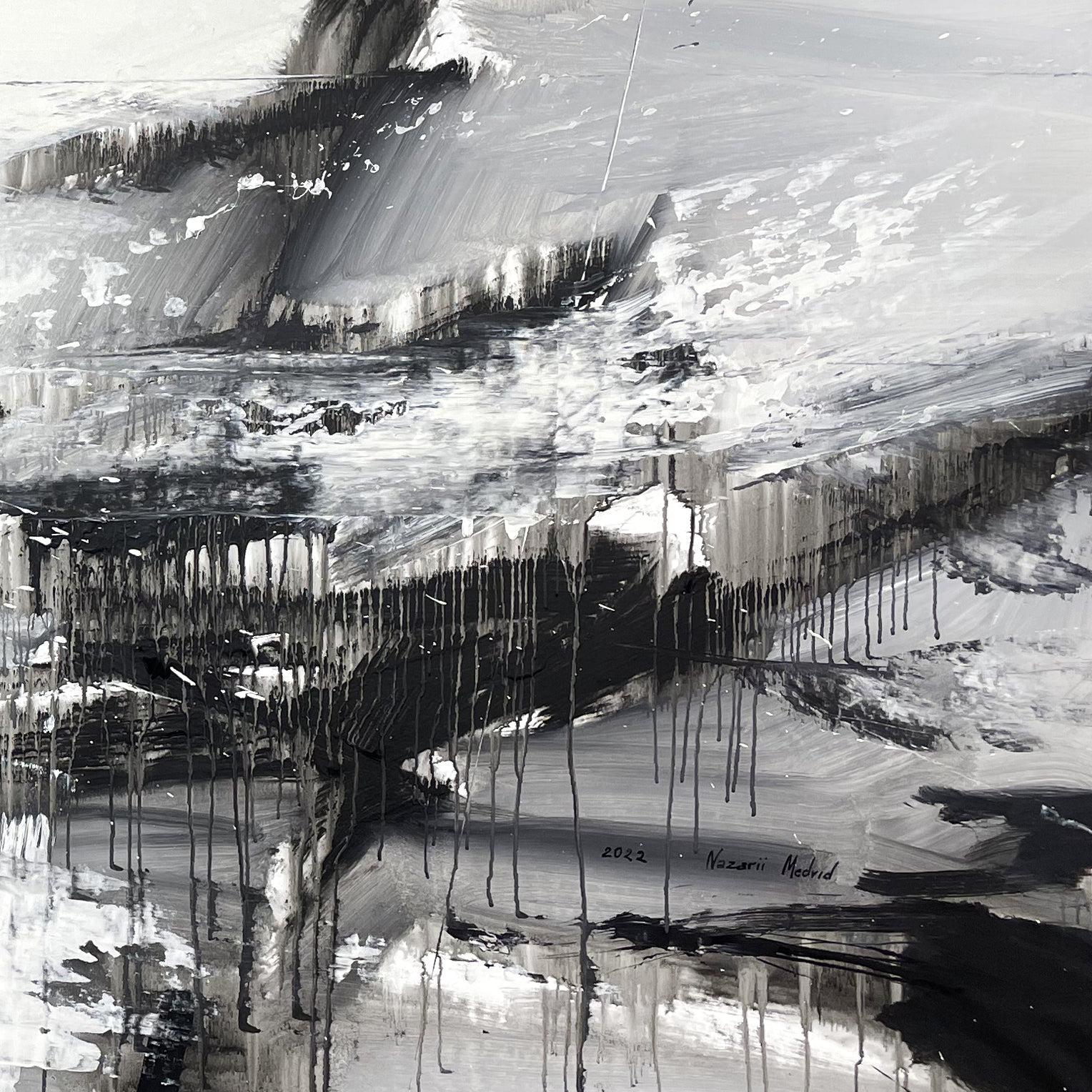 Monochrome Painting ASSOCIATION 217 35.4"x84.6"