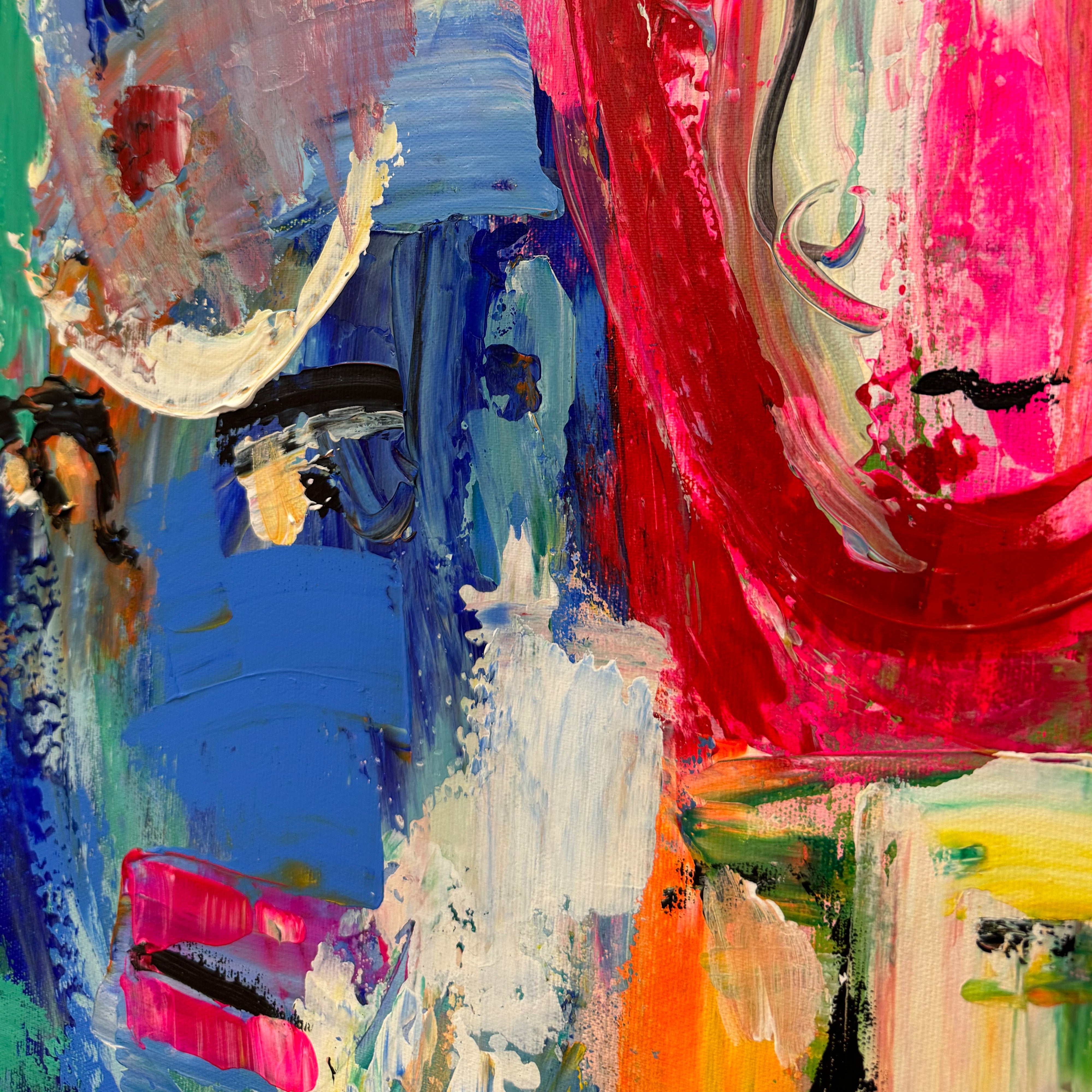 THE COLORFUL CROWD 20"x20"