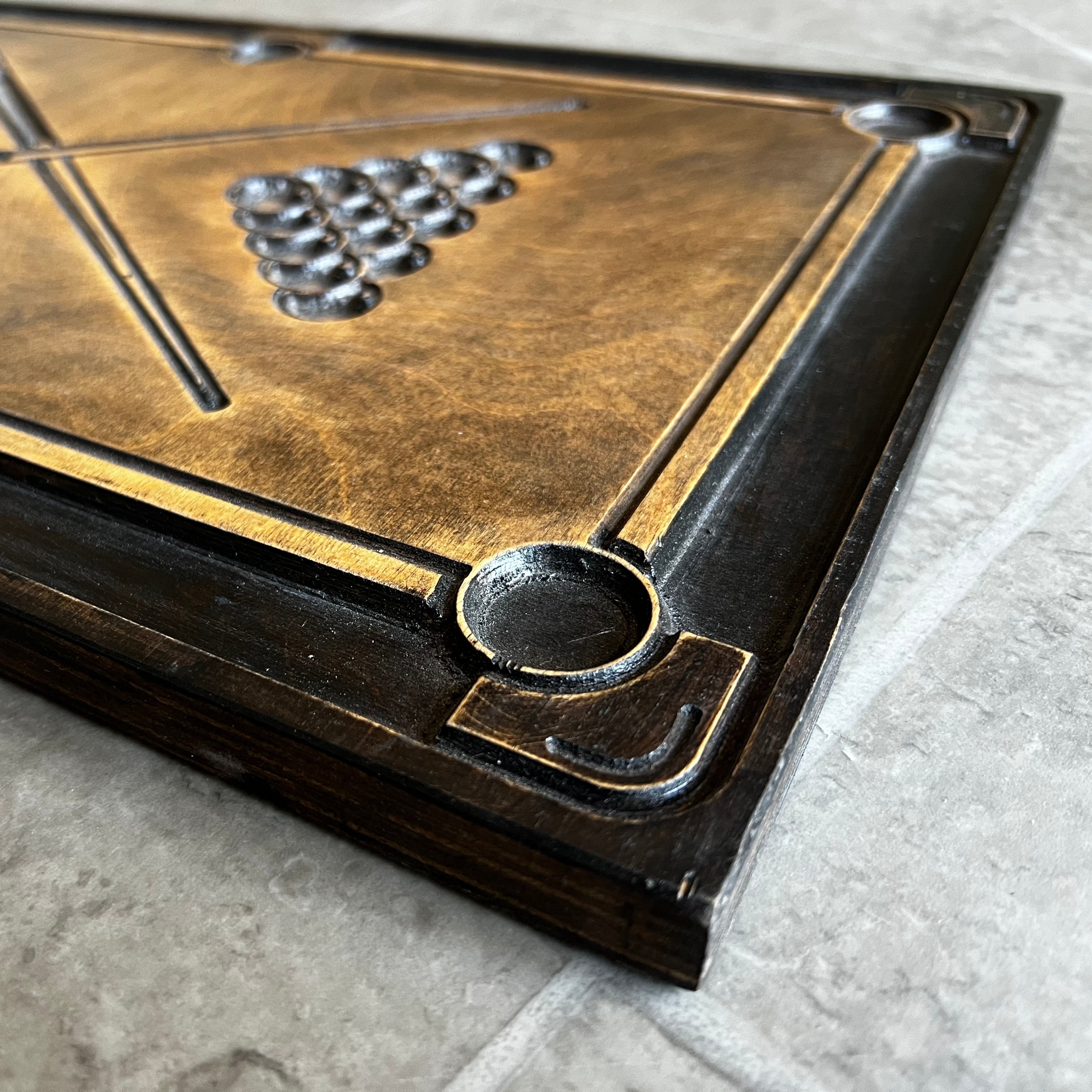 WOODEN POOL 11"x18.9"