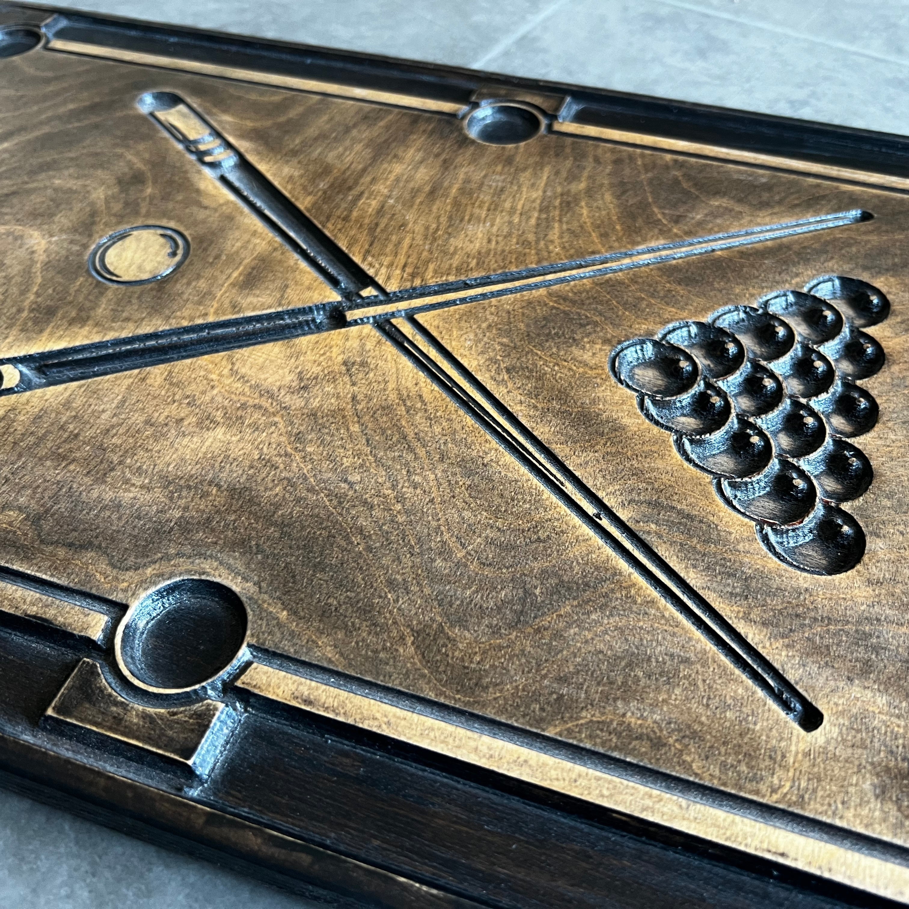 WOODEN POOL 11"x18.9"