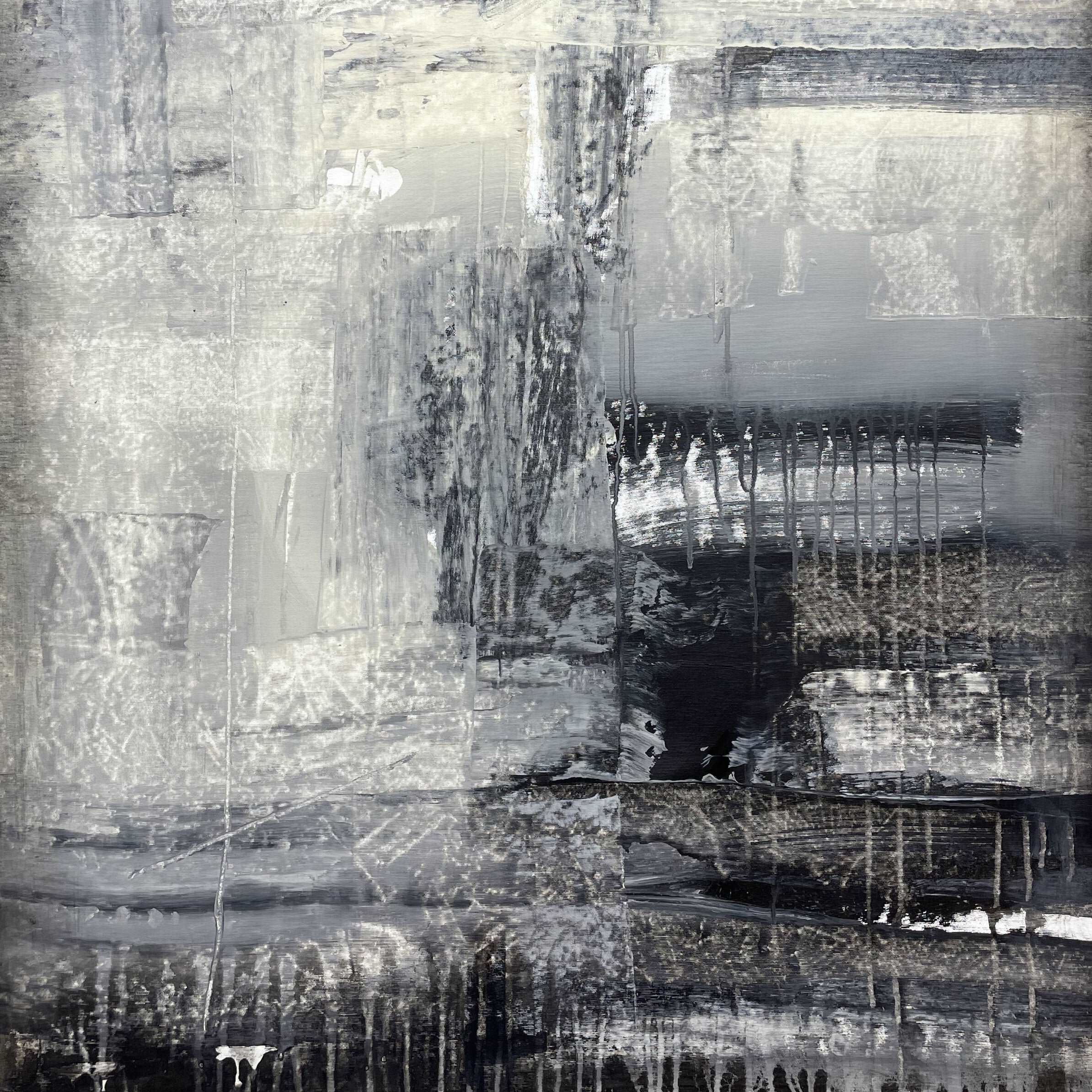 Abstract Grayscale Art ASSOCIATION 242 39.3"x31.5"