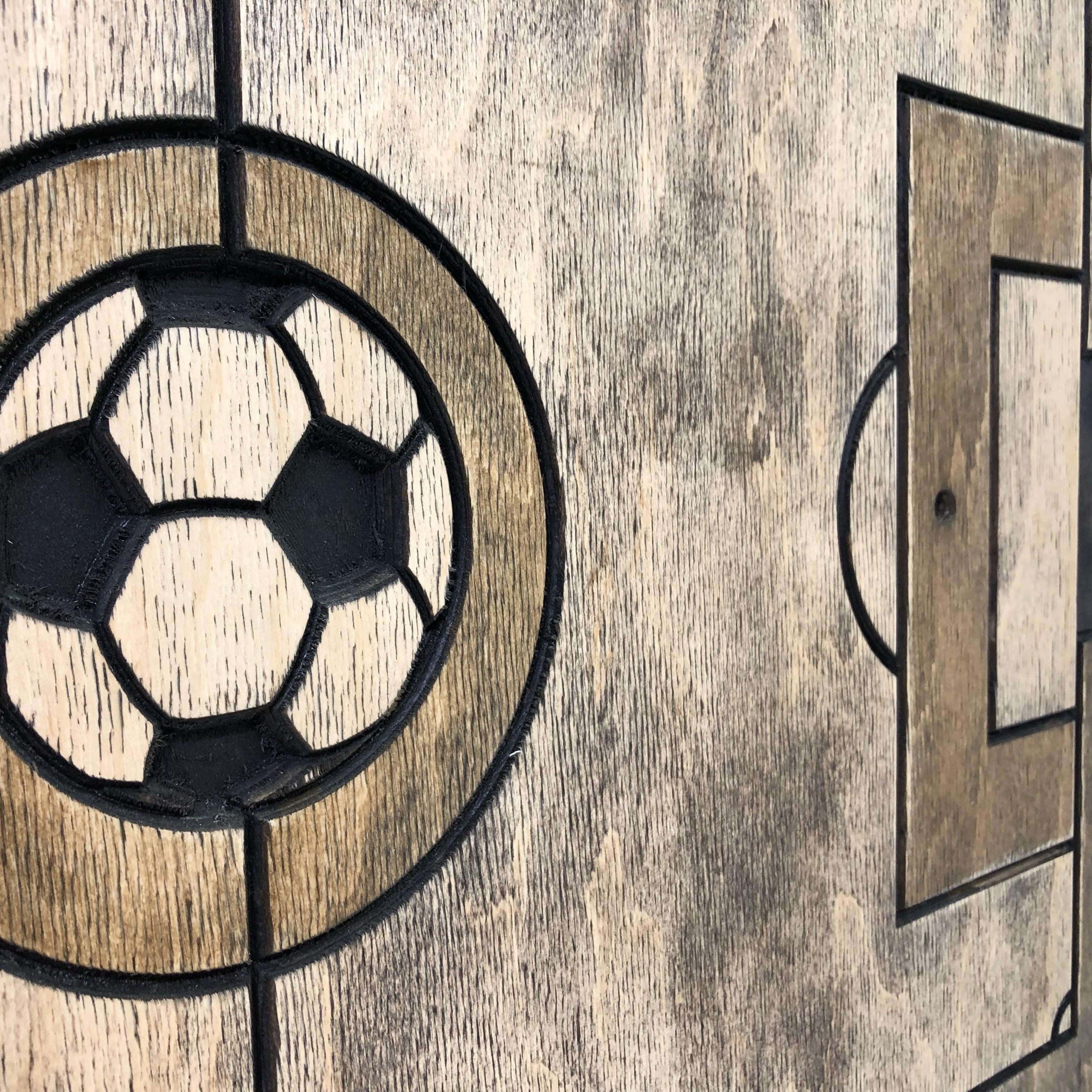 WOODEN FOOTBALL PITCH 16"x24"