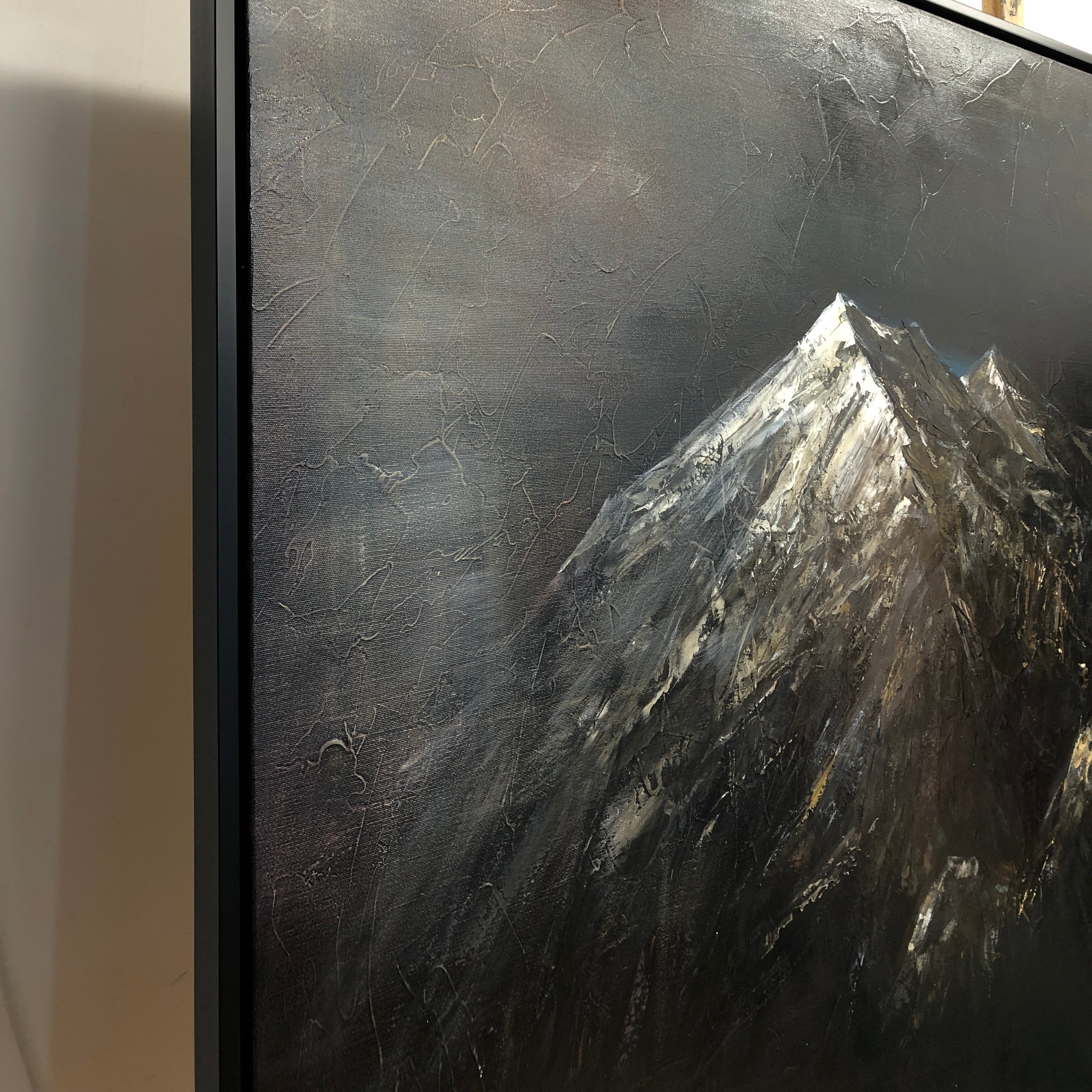 Dark abstract painting MOUNTAIN SUMMIT