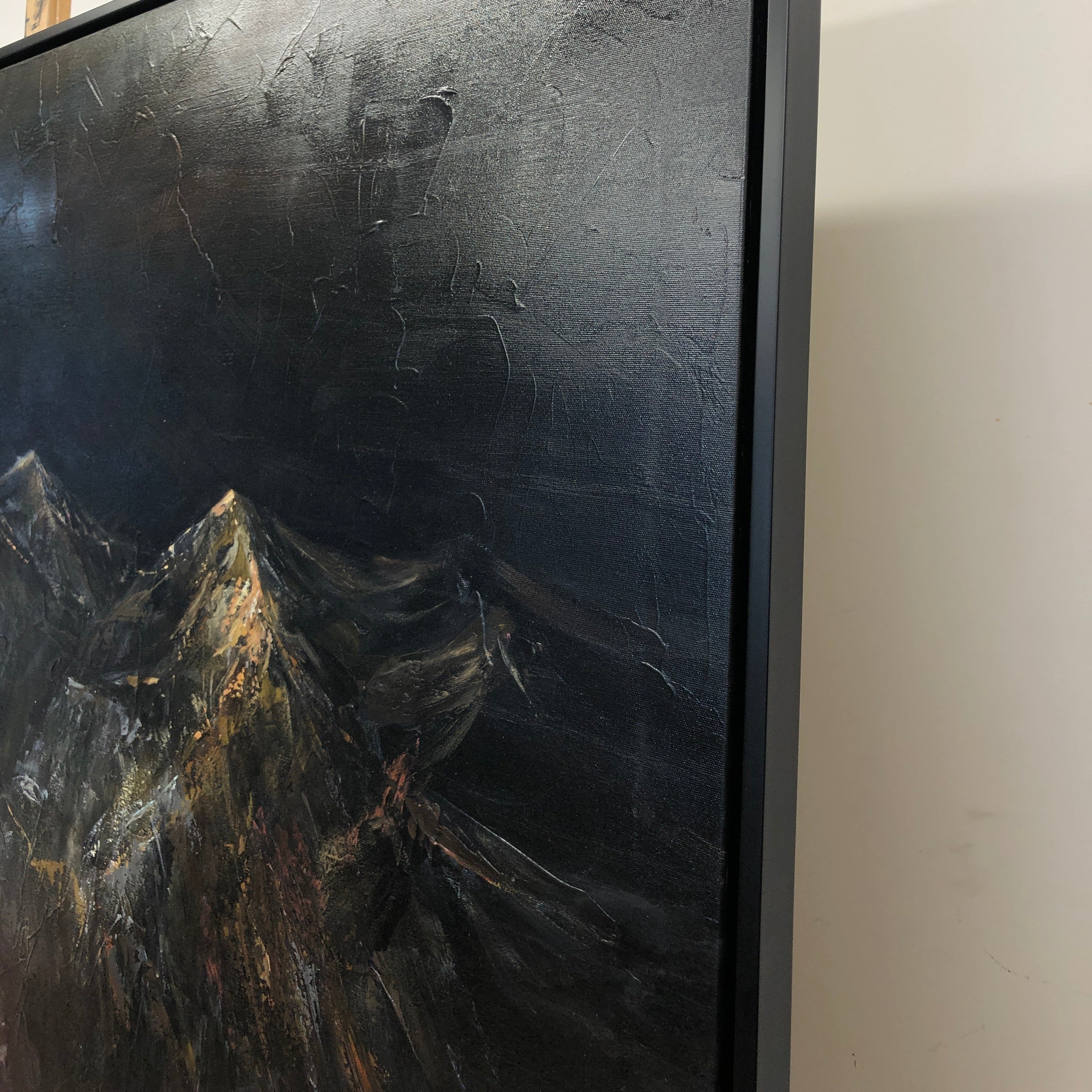 Dark abstract painting MOUNTAIN SUMMIT