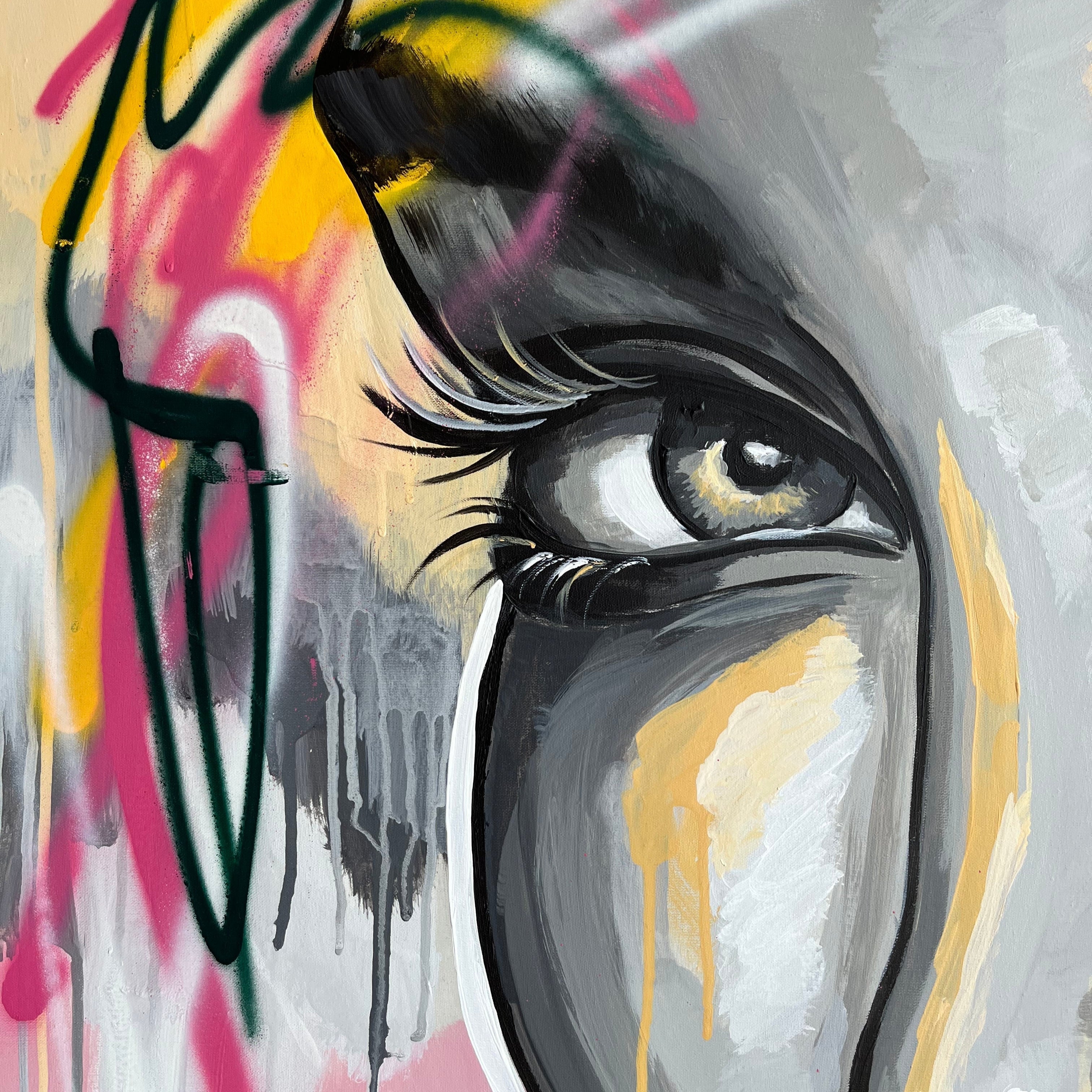 Women Face Painting ABSTRACT ALLURE 39.4"x31.5"