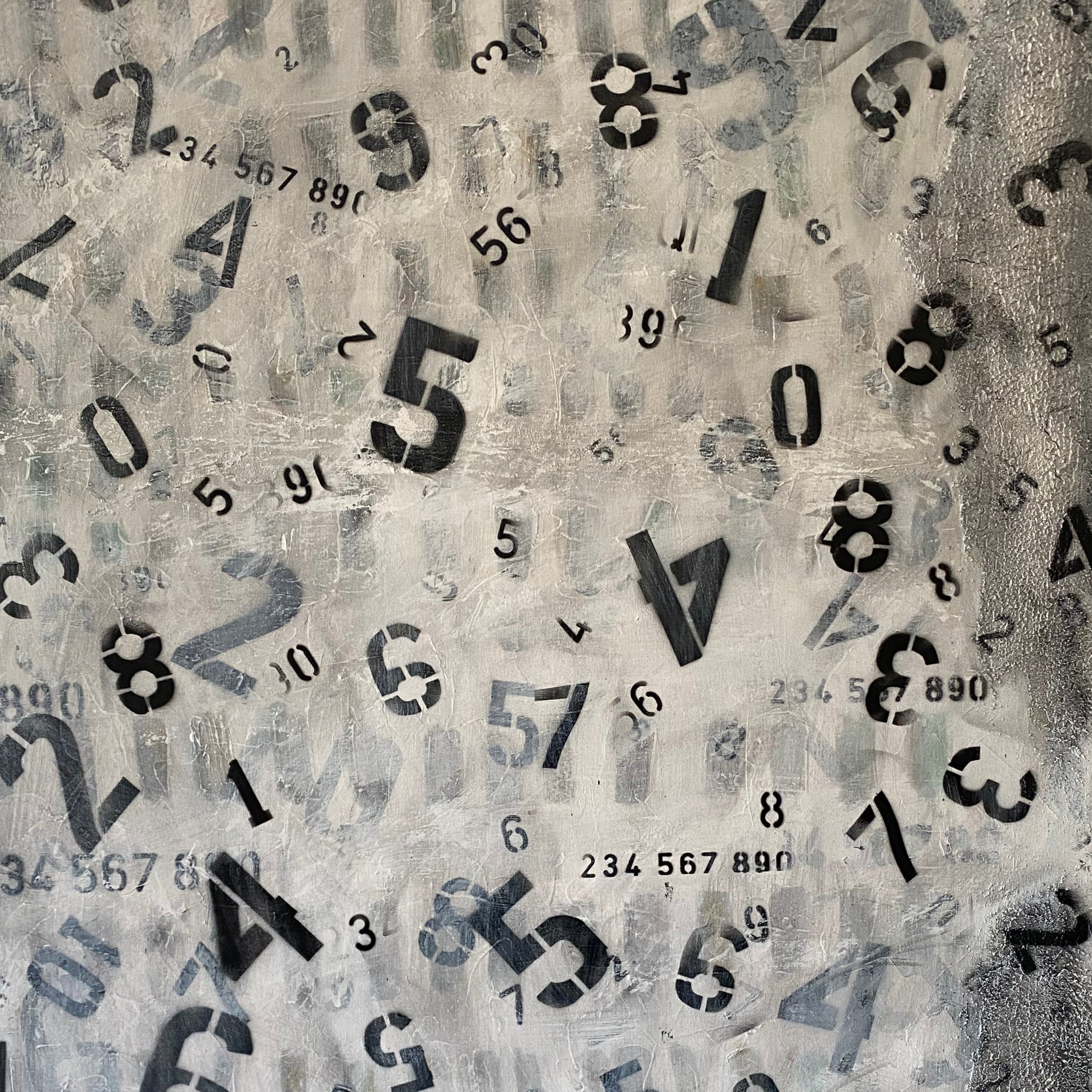 FALLING NUMBERS 54"x36"