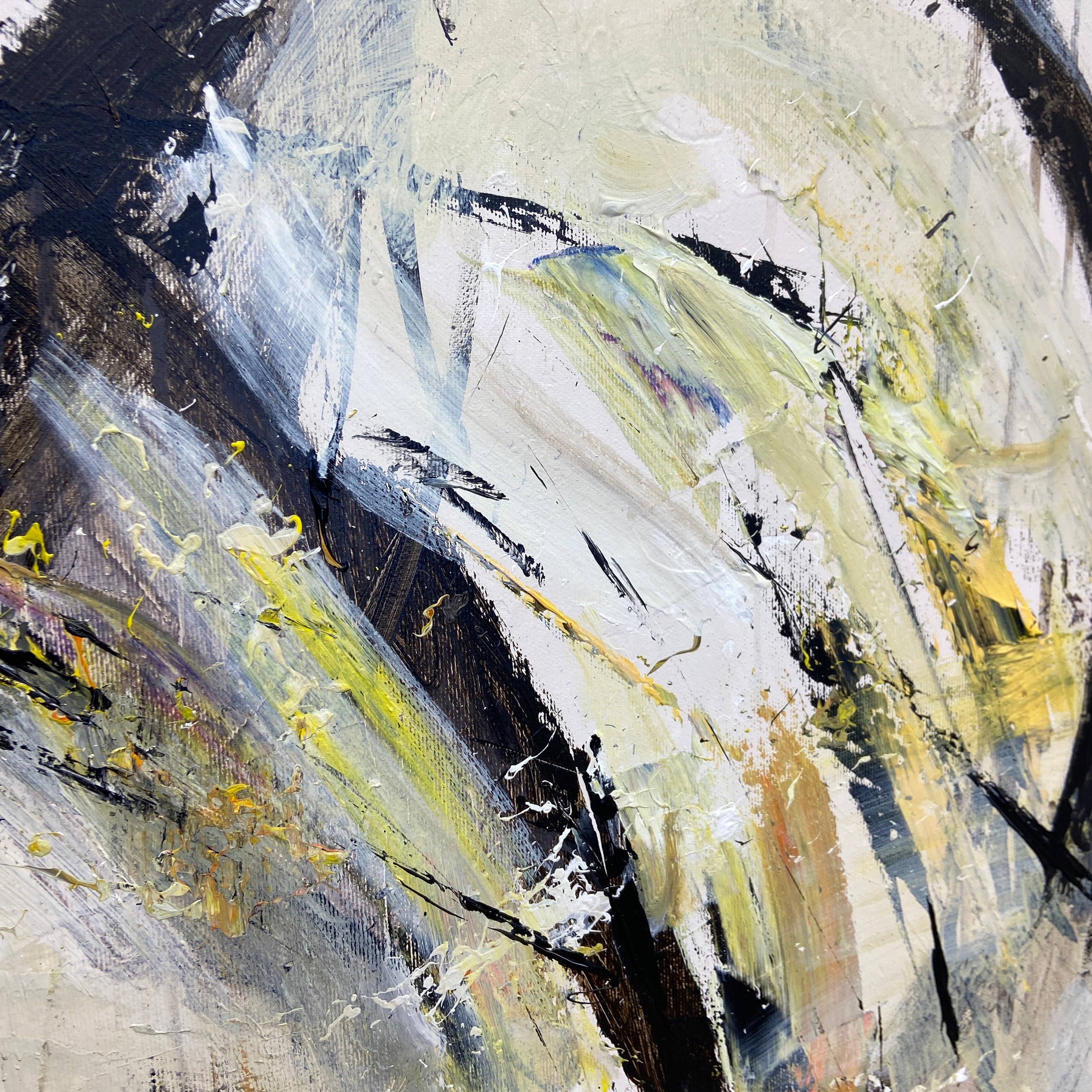 NEUTRAL BRUSHWORK 40"x40"