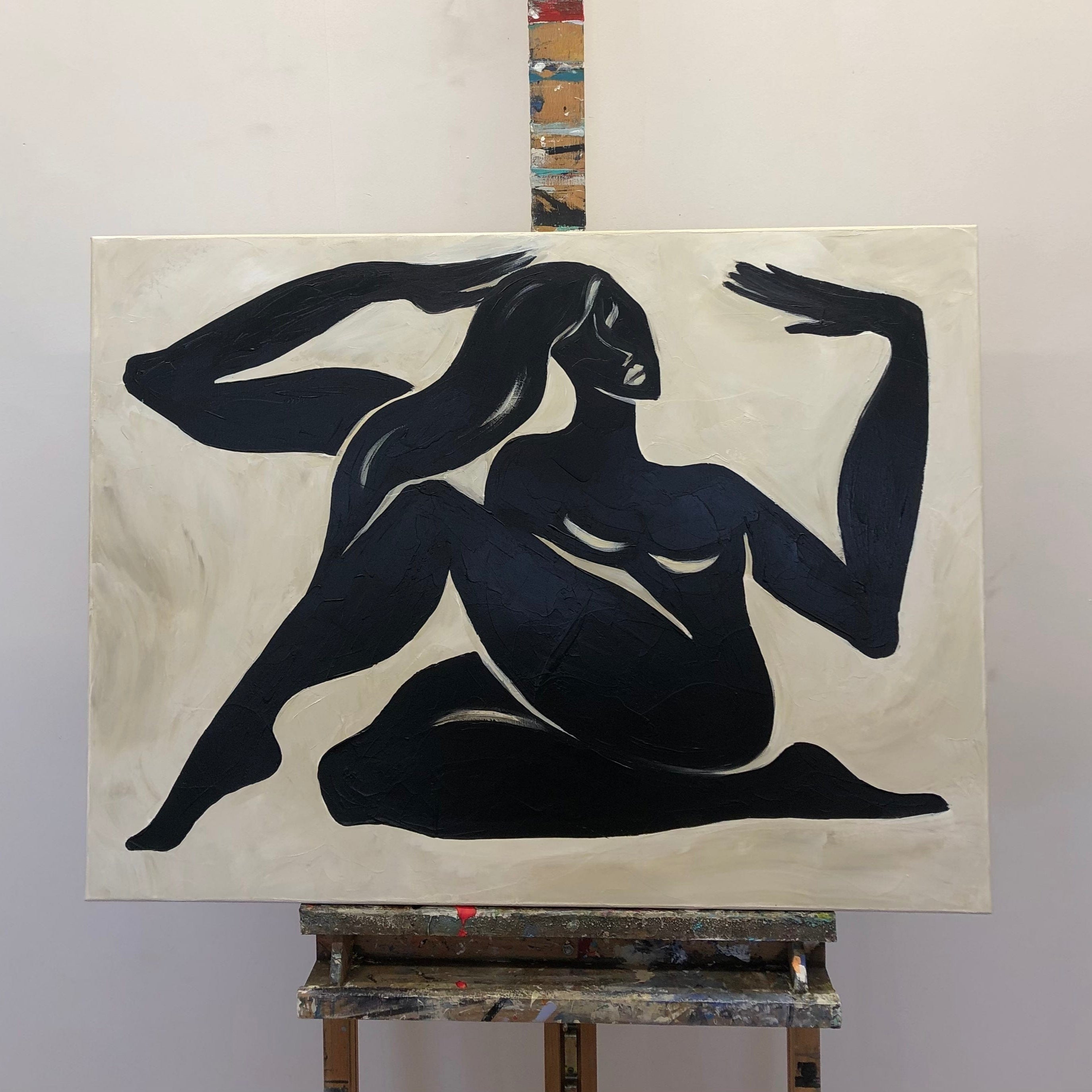 Black and white greek figurative paintings GREEK ATHLETES