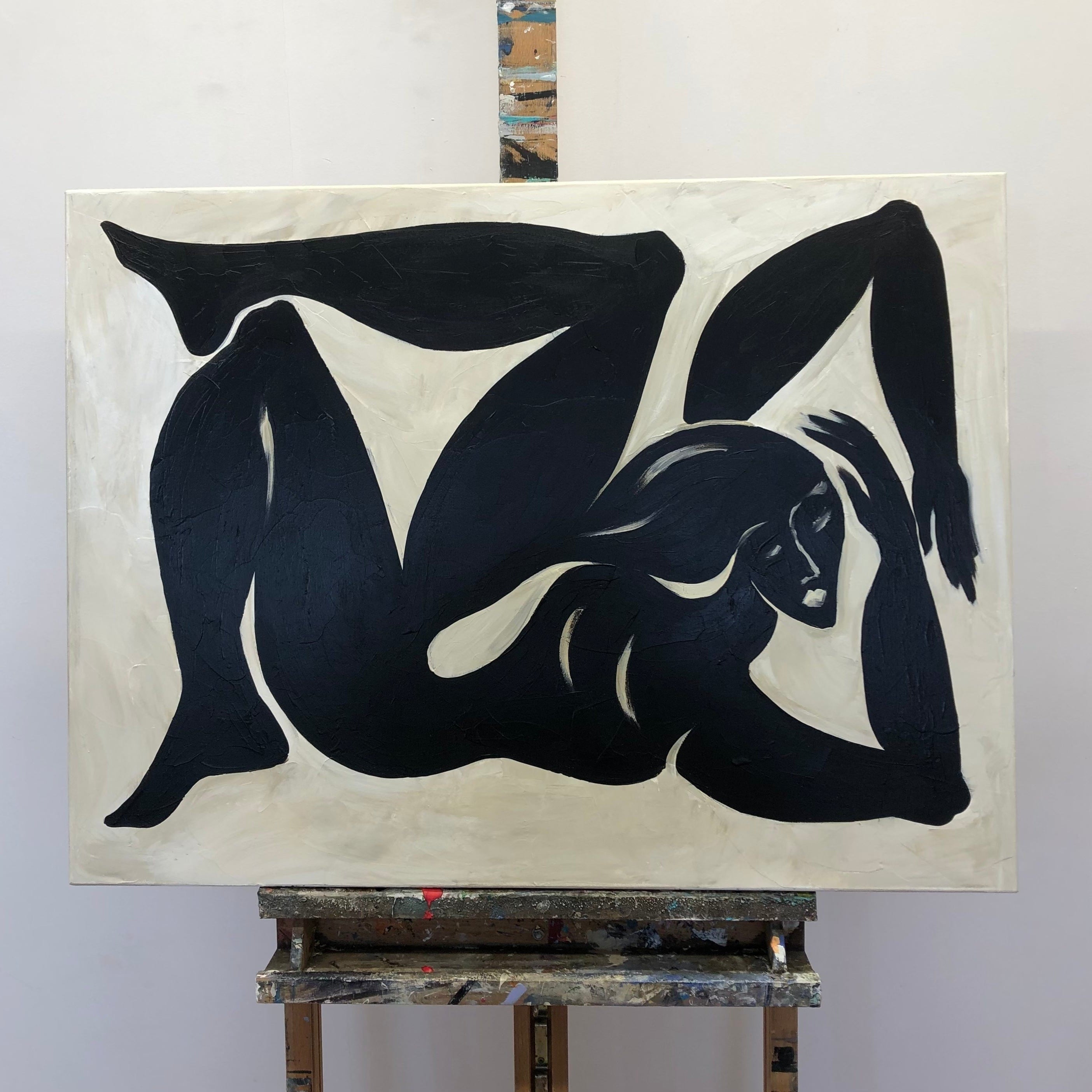 Black and white greek figurative paintings GREEK ATHLETES