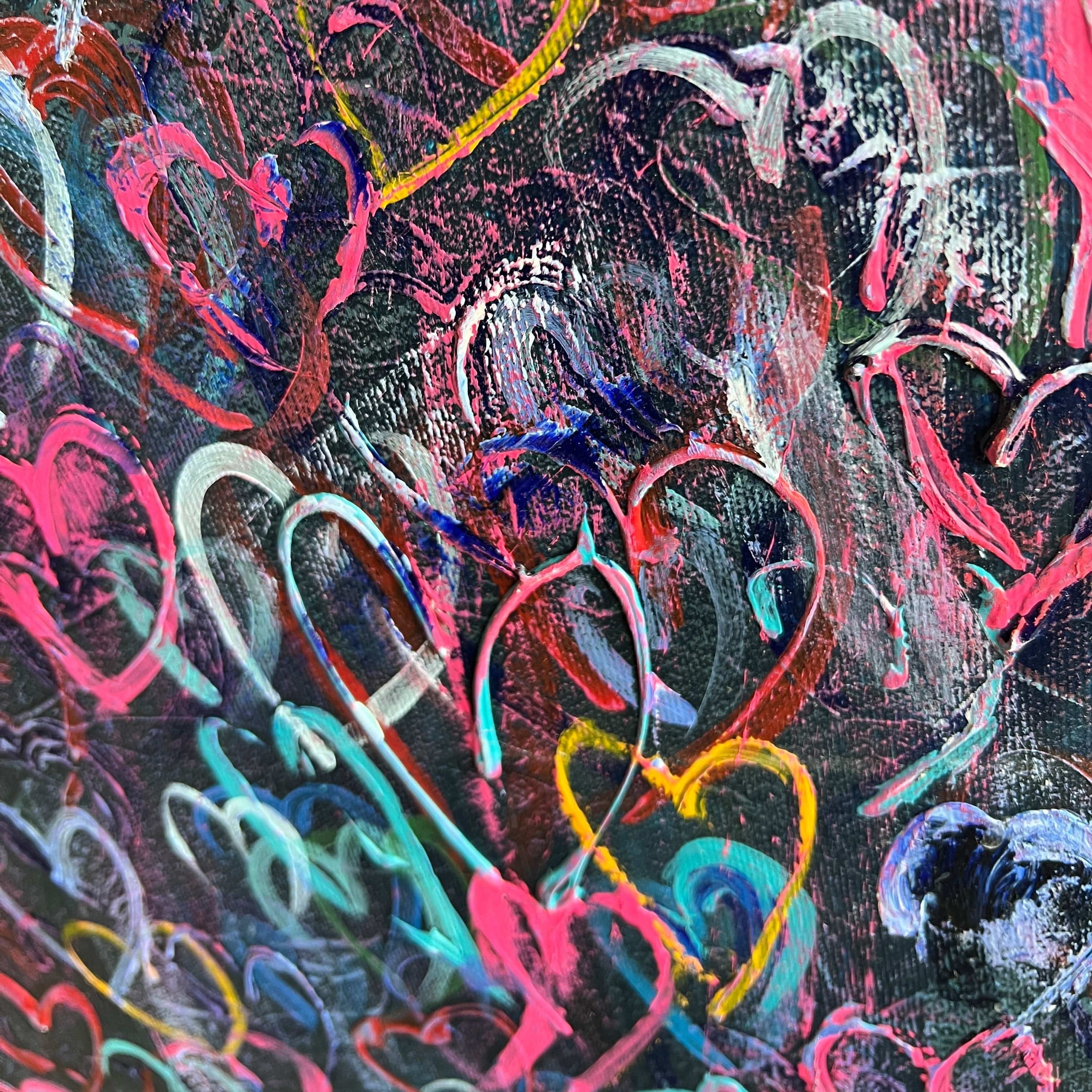 Vibrand romantic love painting WITH LOVE