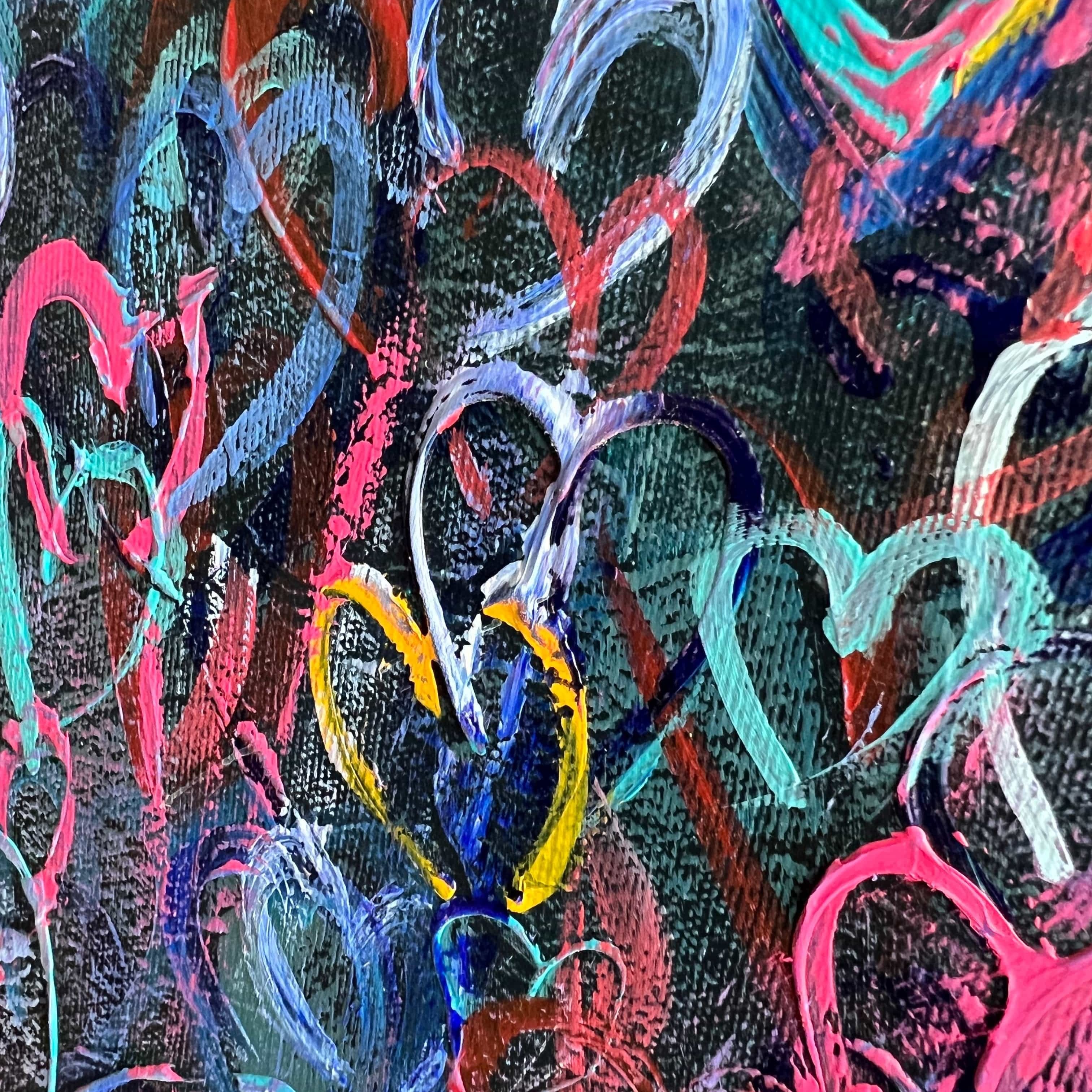 Vibrand romantic love painting WITH LOVE