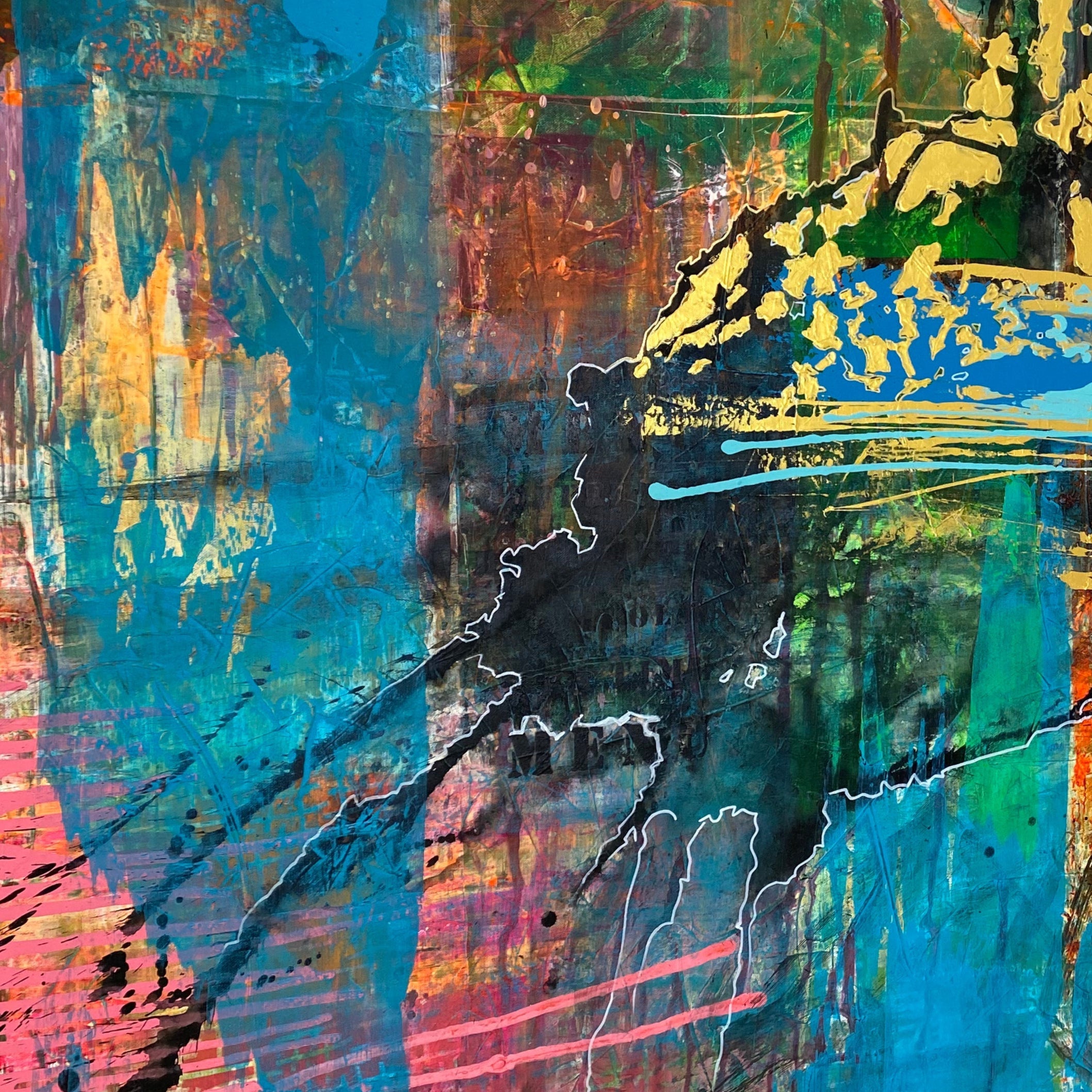 ENCODED VIBRANCE 40"x40"