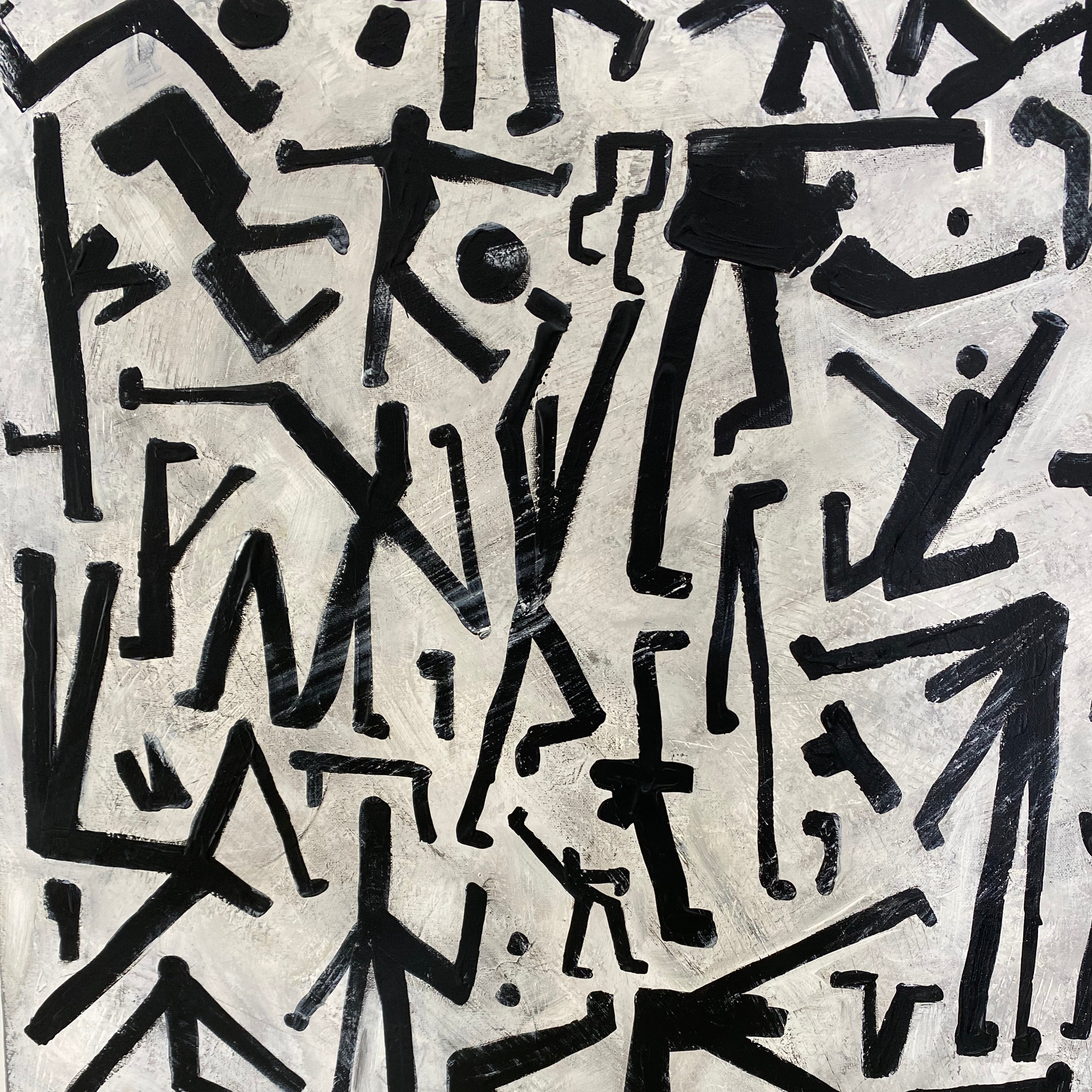 PRINITIVE CONVERSATION 36"x54"