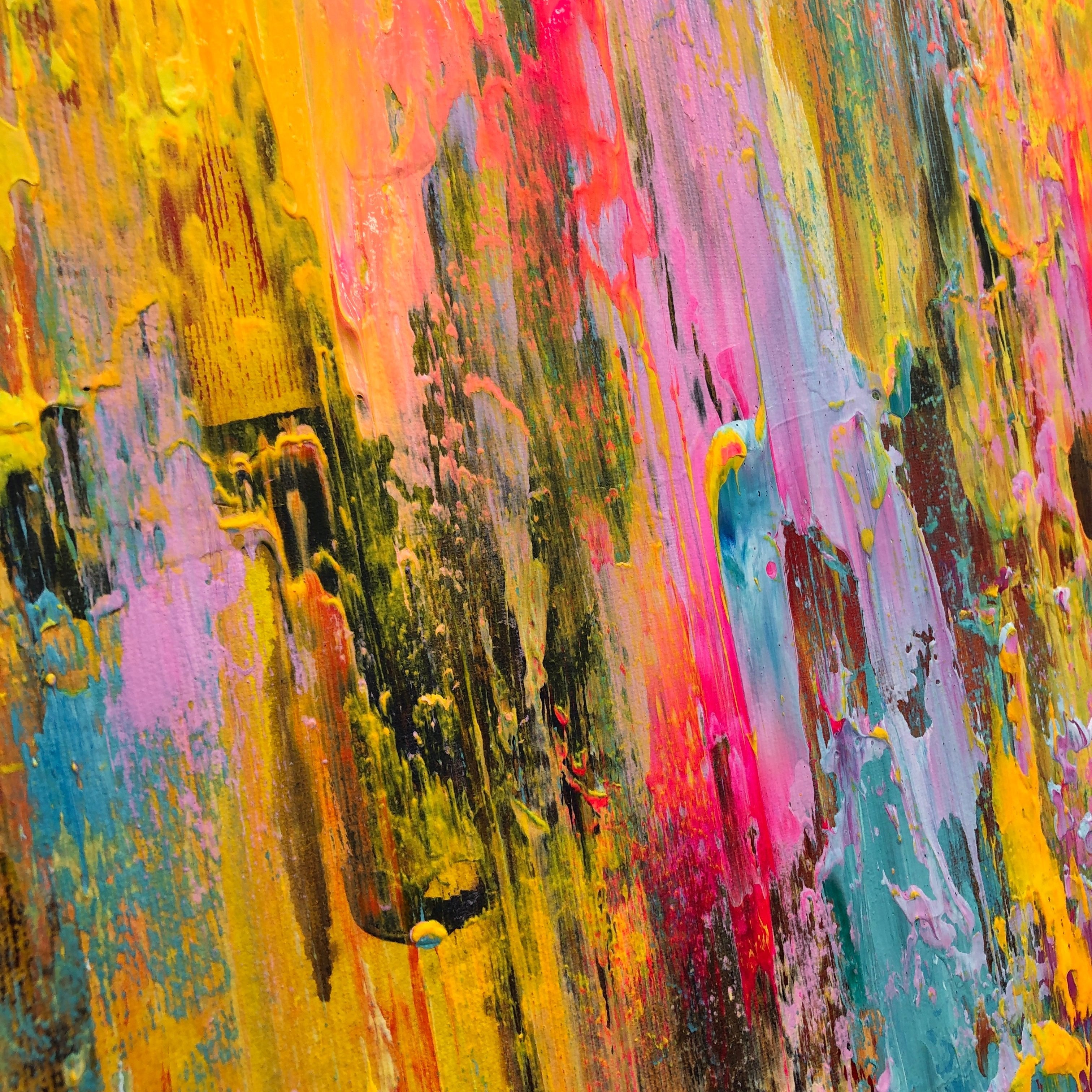Colorful abstract oil painting JOYFUL EXPRESSION