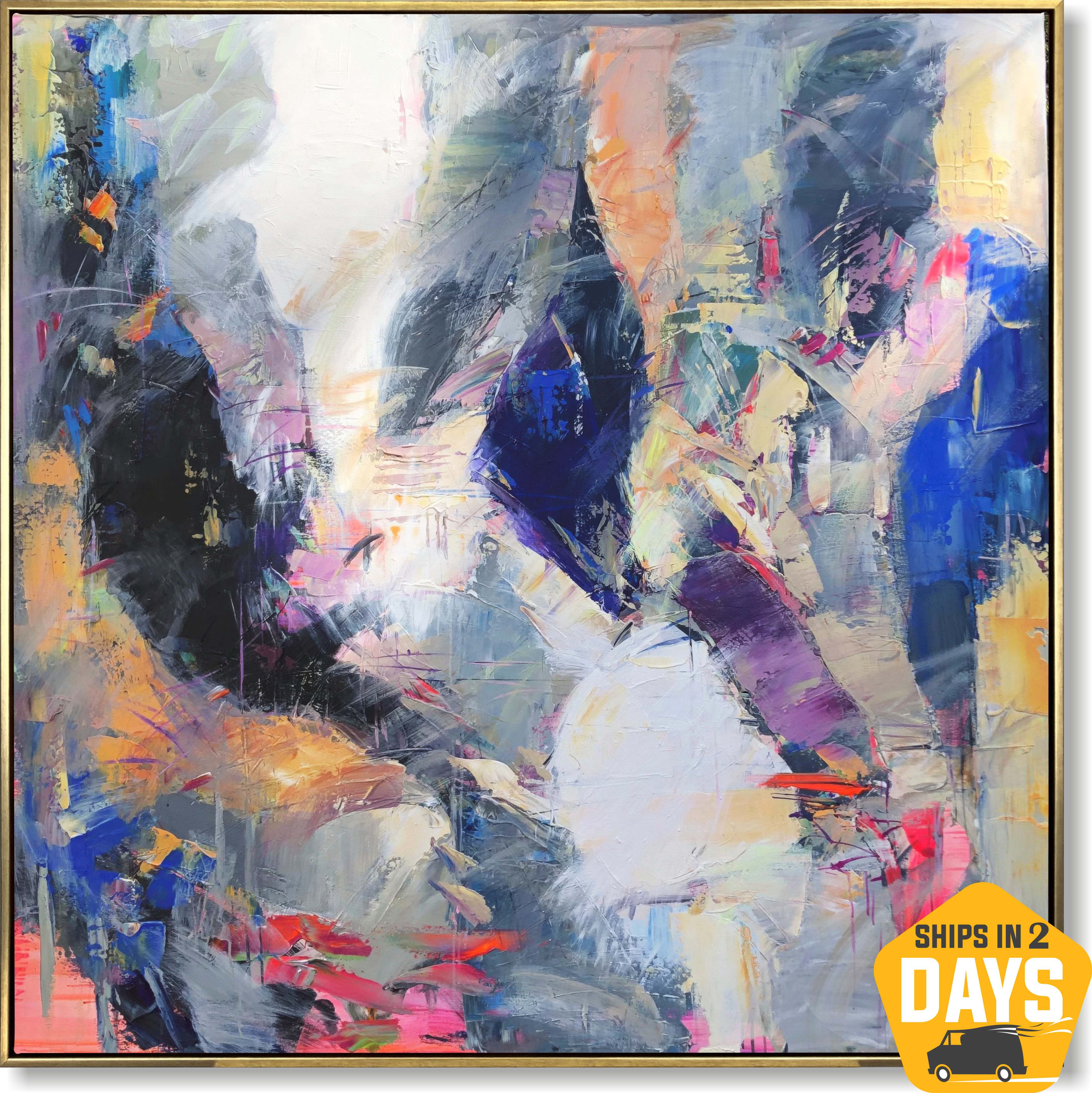 COLORFUL STAGE 60"x60" 60"x60" | 152x152 cm Unstretched