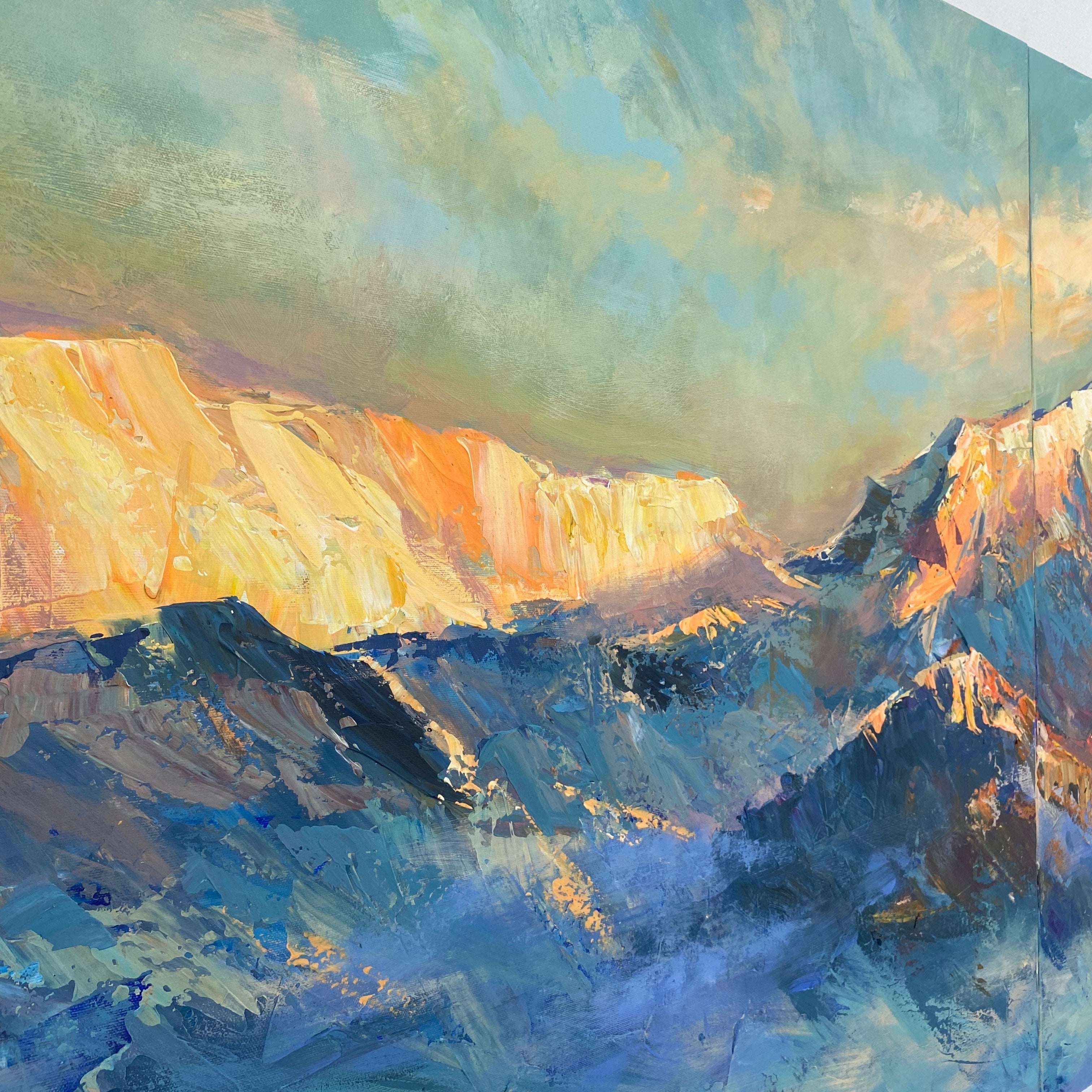 Abstract nature-inspired wall art GOLDEN SUMMIT