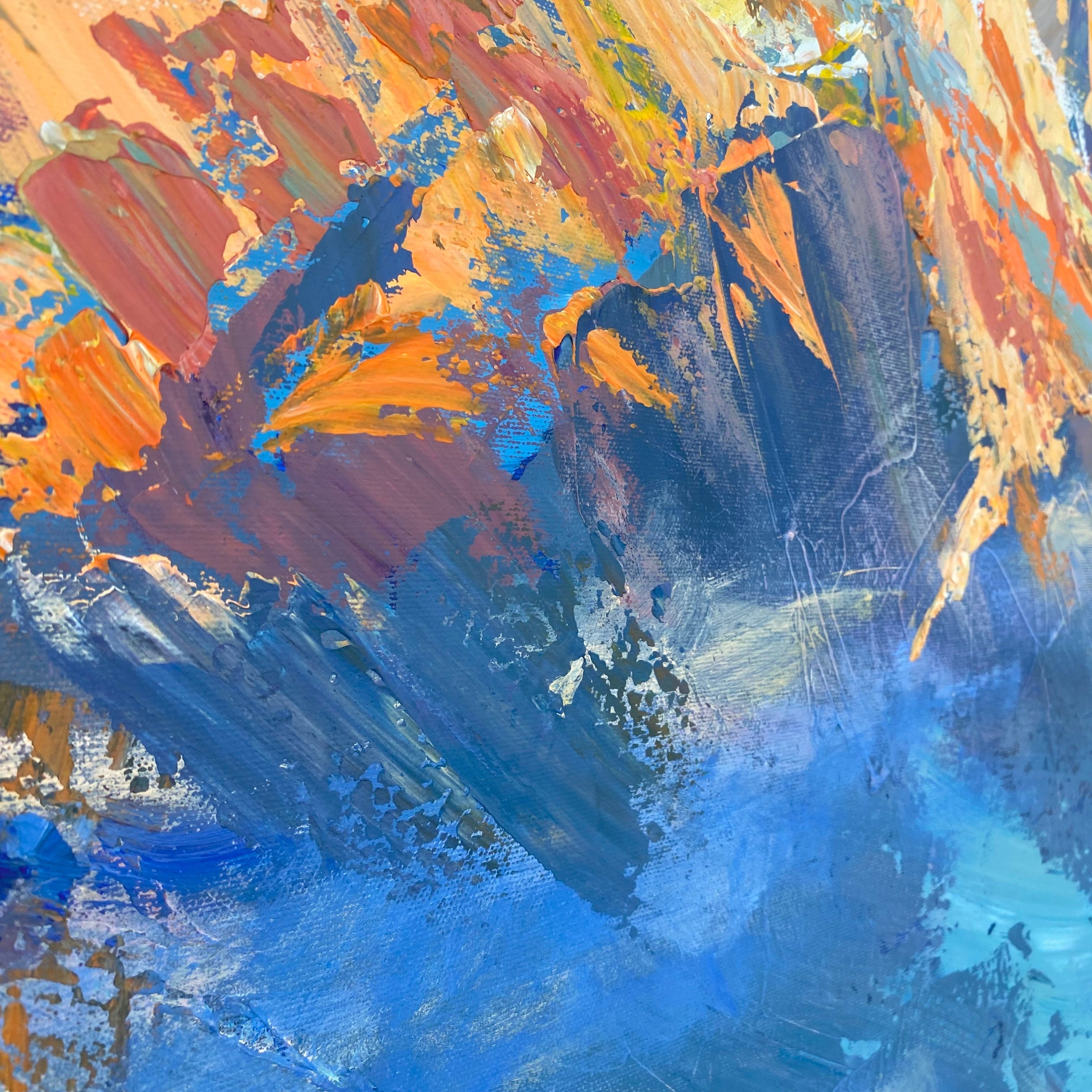 Abstract nature-inspired wall art GOLDEN SUMMIT