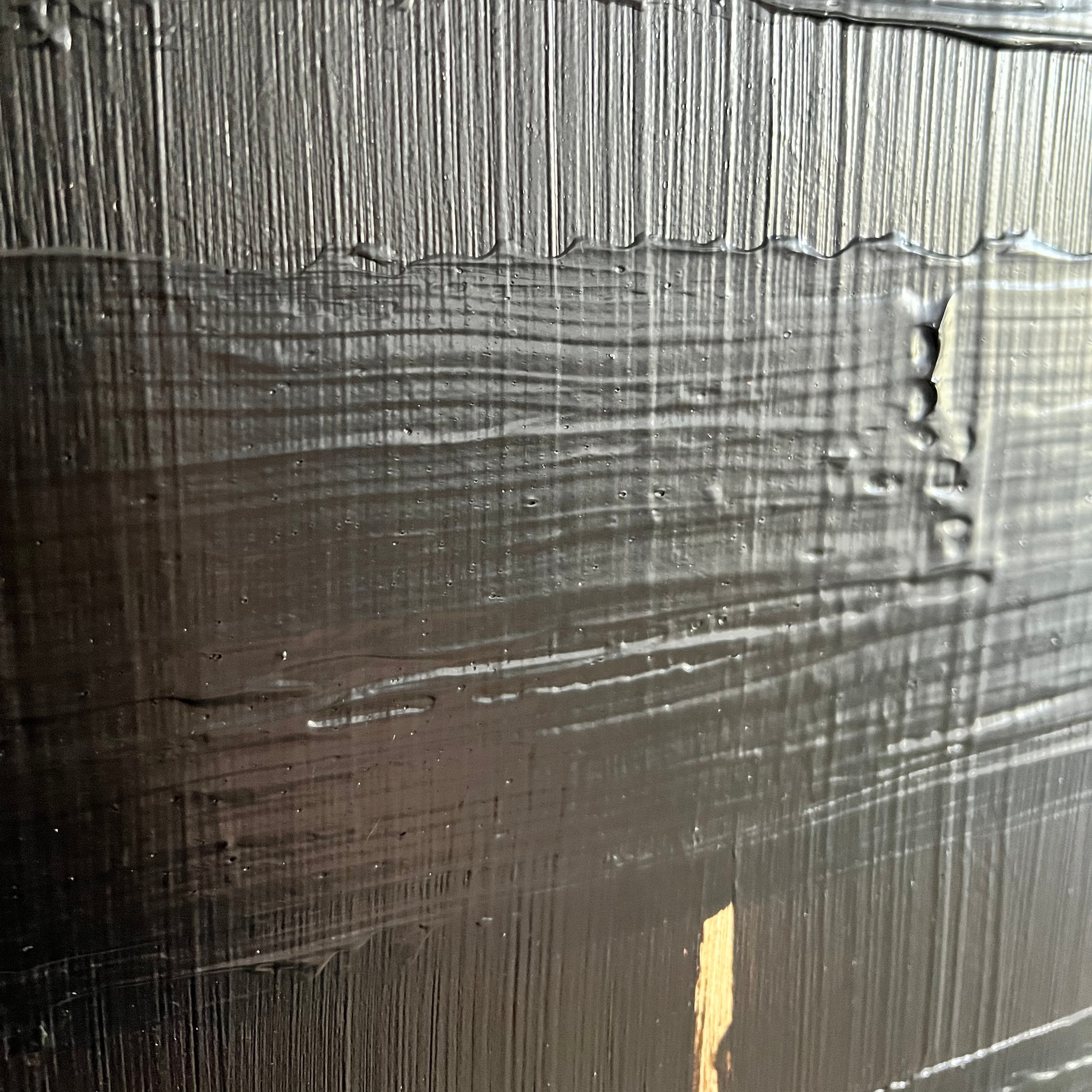 Geometric minimalist contemporary painting BLACK LATTICE