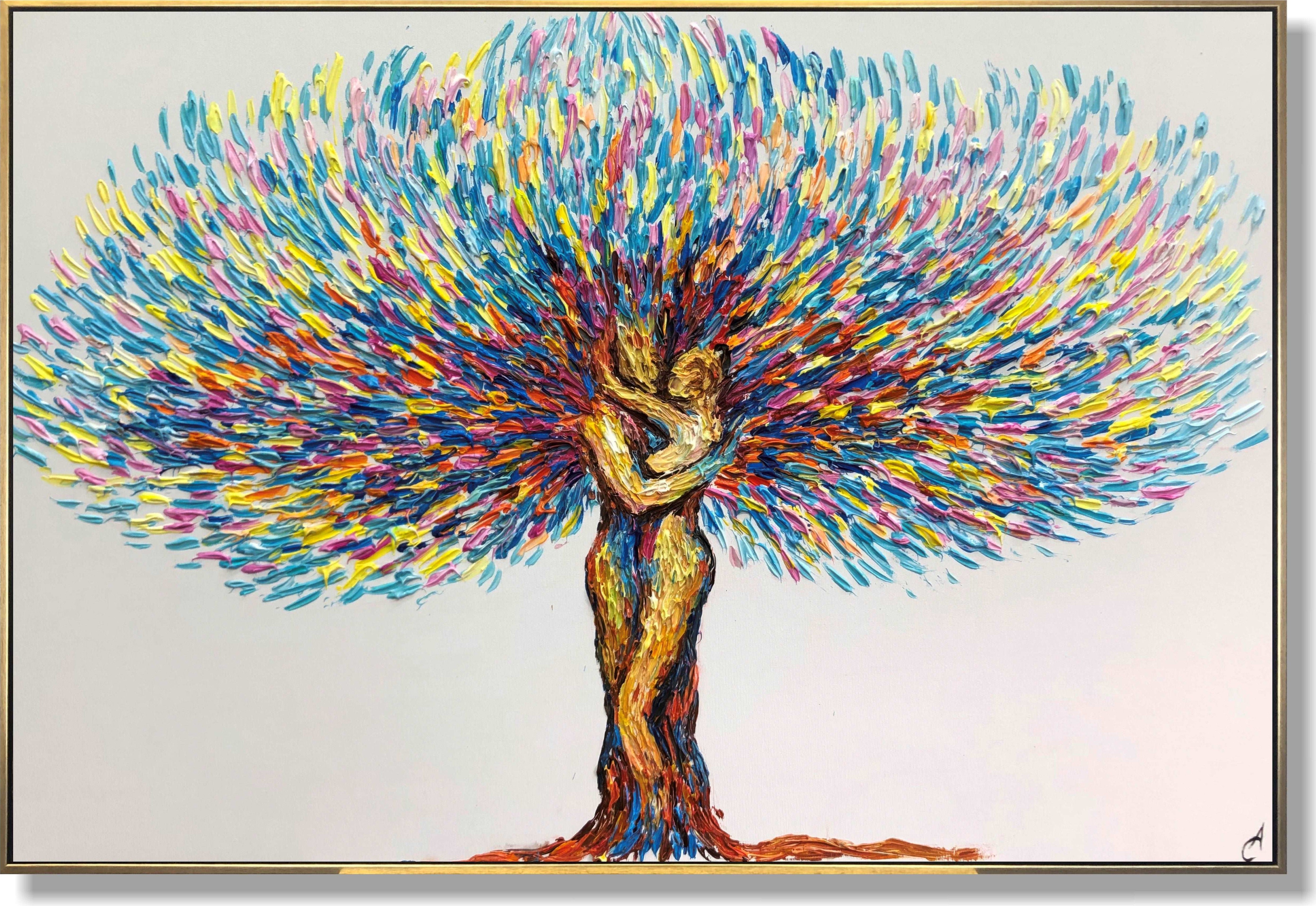 Abstract tree painting KINDRED SPIRITS