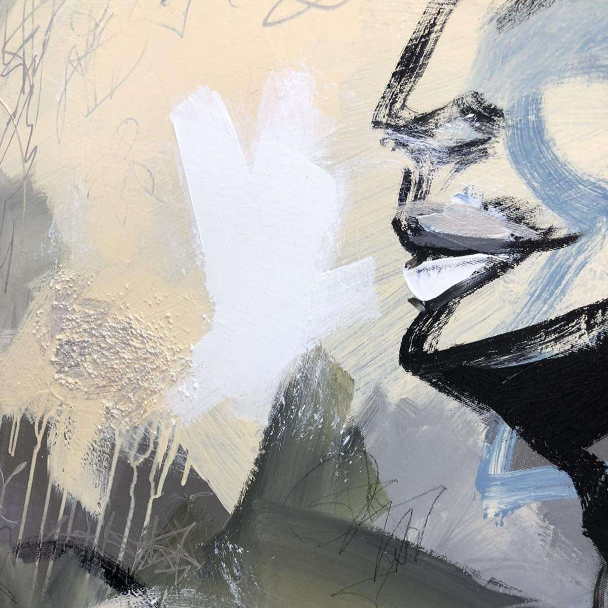 Abstract Figurative Art ATLAS AND THE MOON