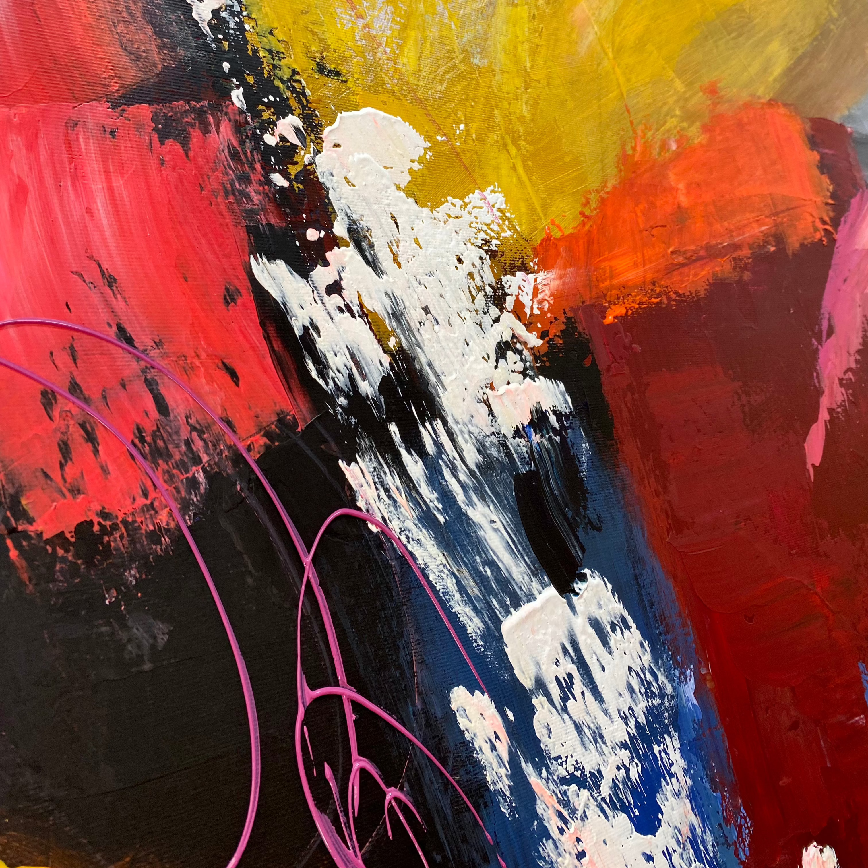 Modern abstract painting TROPICAL WINGS