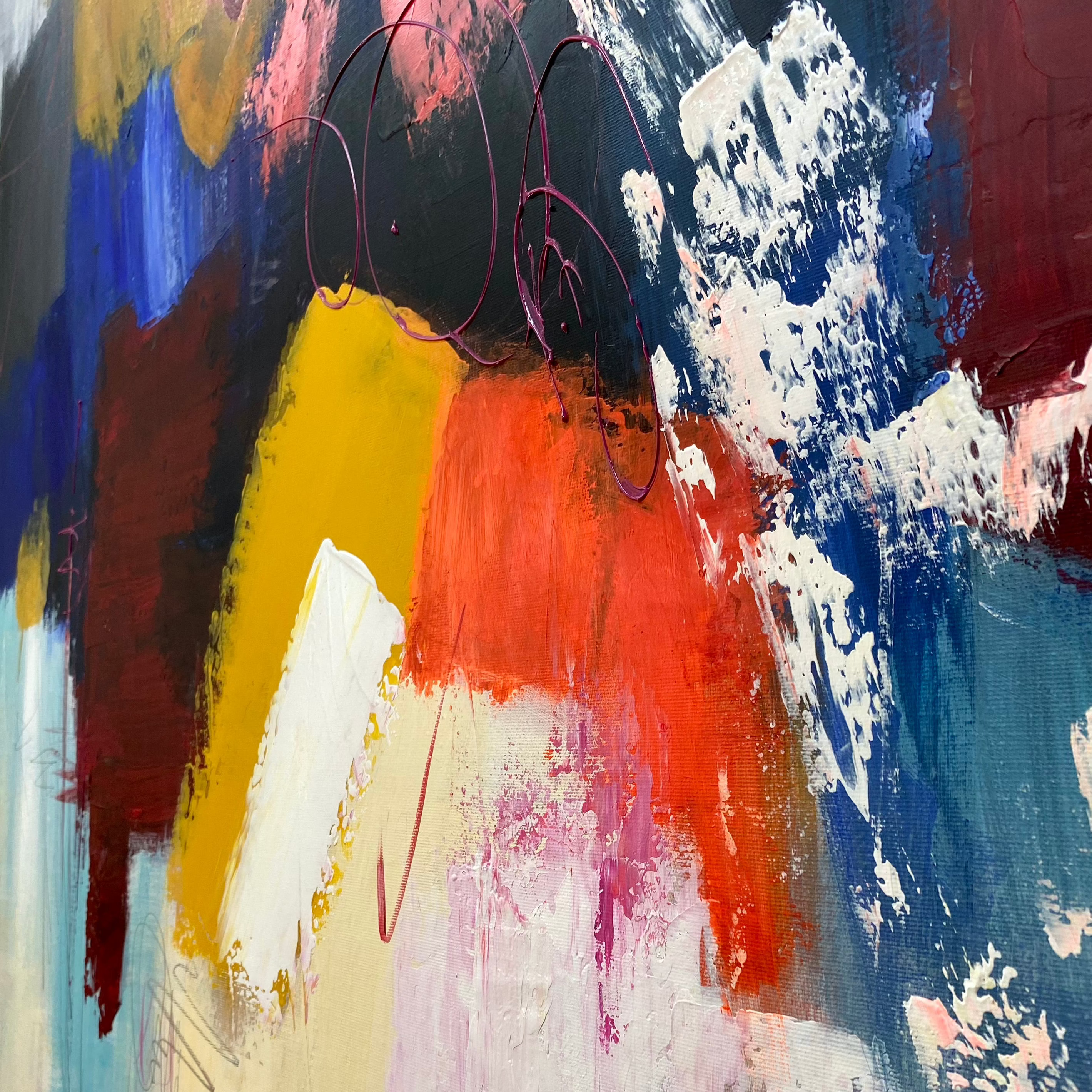 Modern abstract painting TROPICAL WINGS