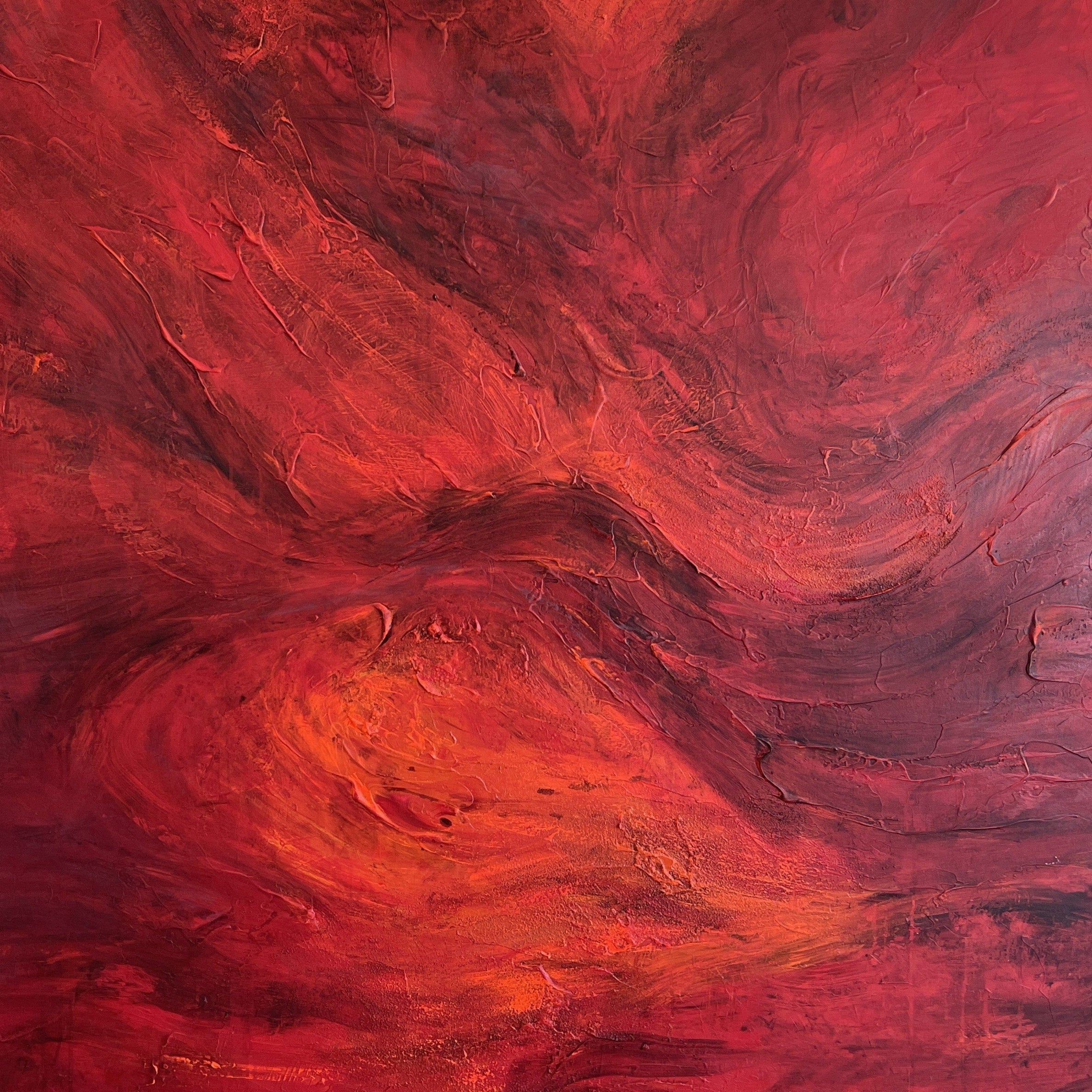 Vibrant bold abstract diptych paintings COLORED ABYSS