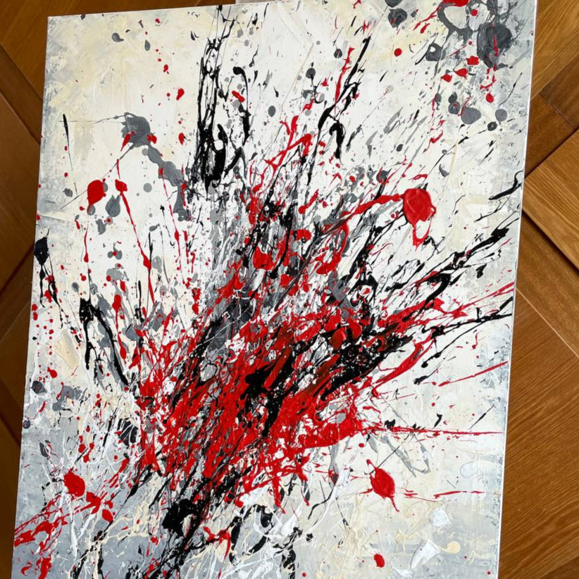 Dynamic explosion abstract painting SPLASH OF COLORS