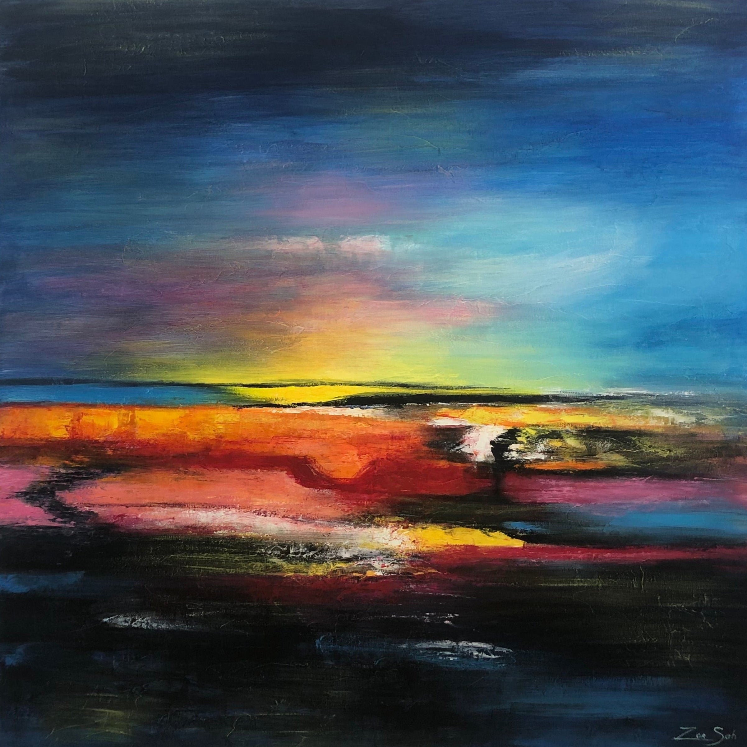 COLORFUL SUNSET 60"x60"