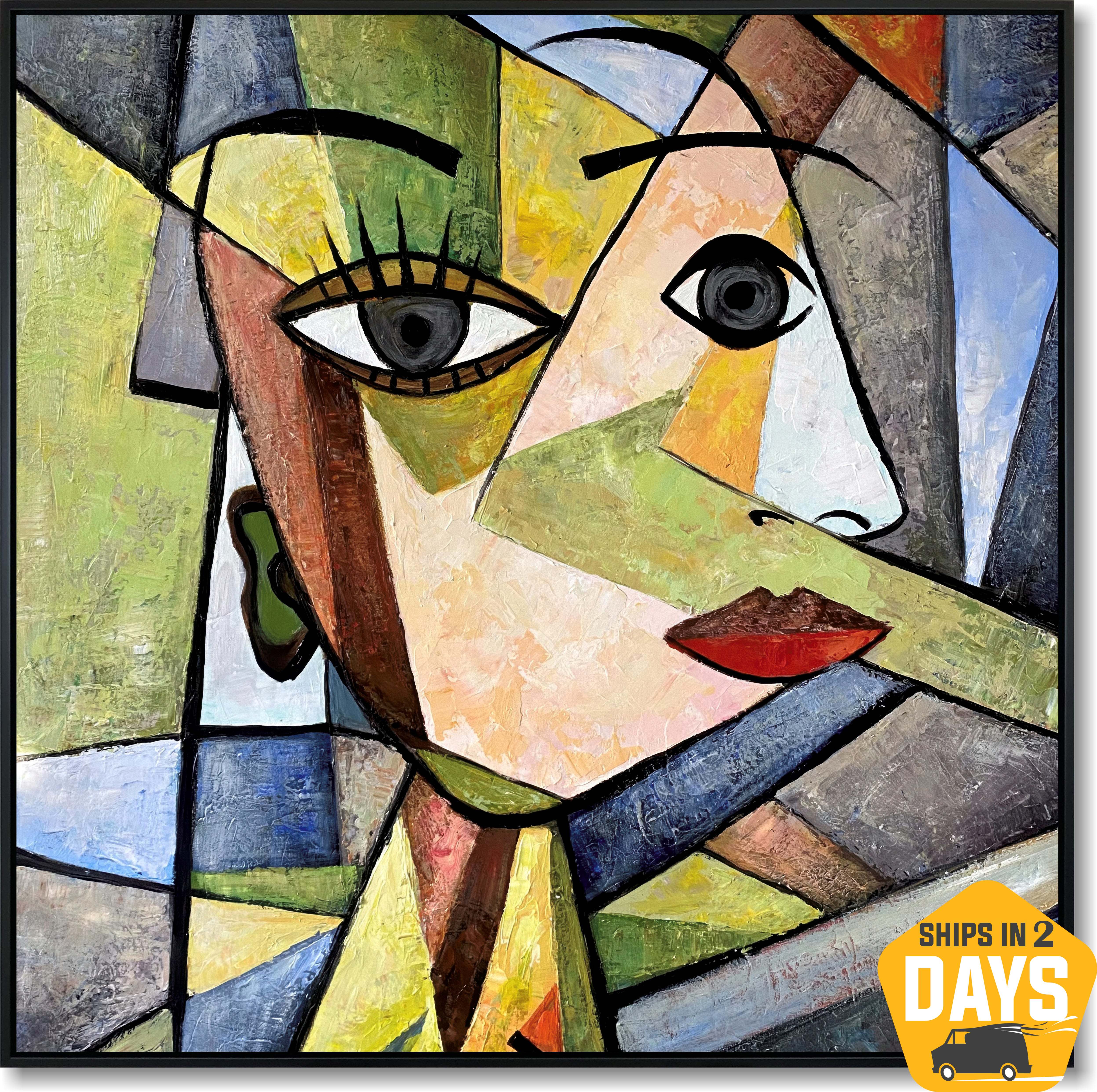 CUBIST MUSE 40"x40"