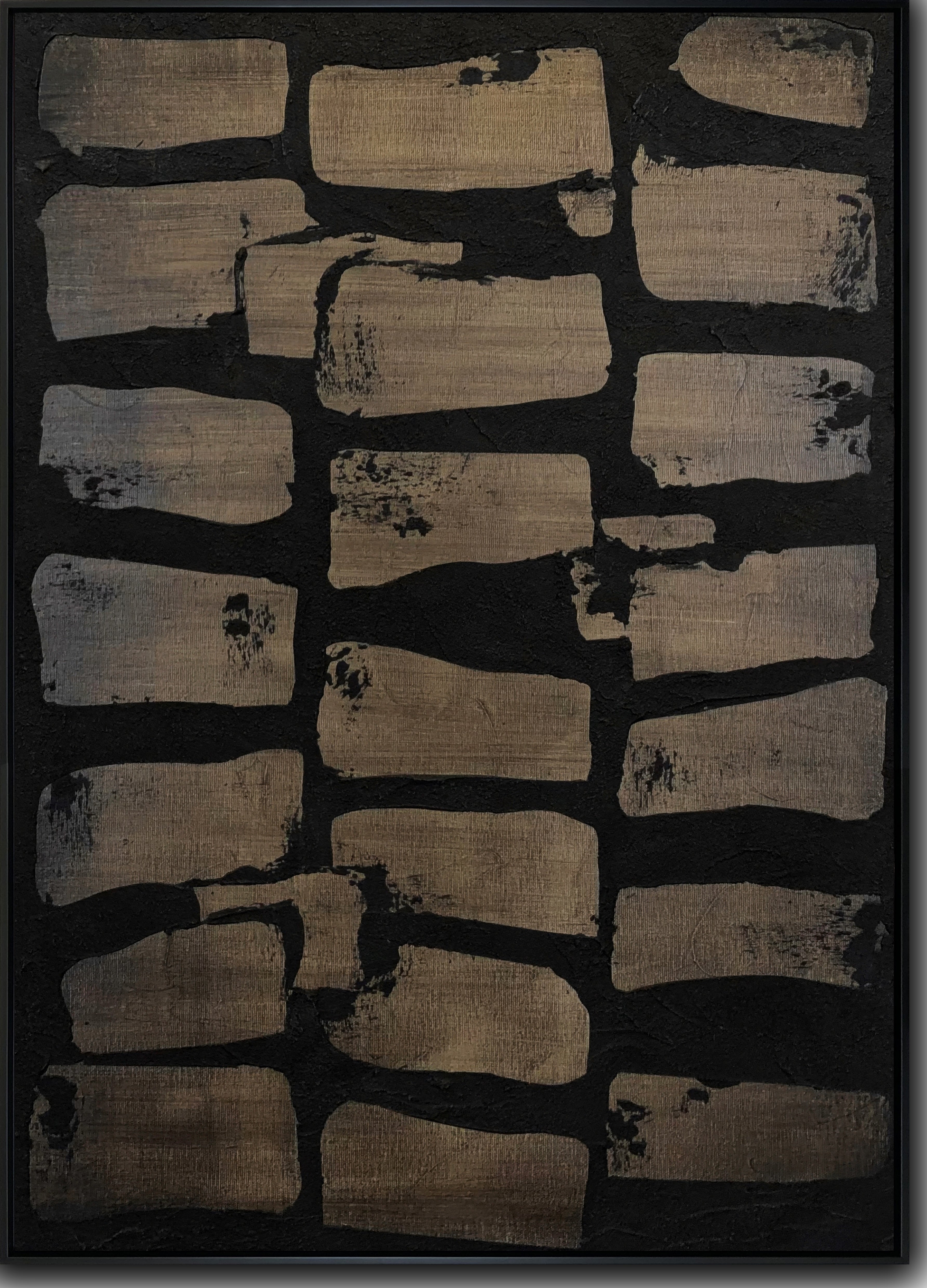 Dark abstract painting PAVING STONE