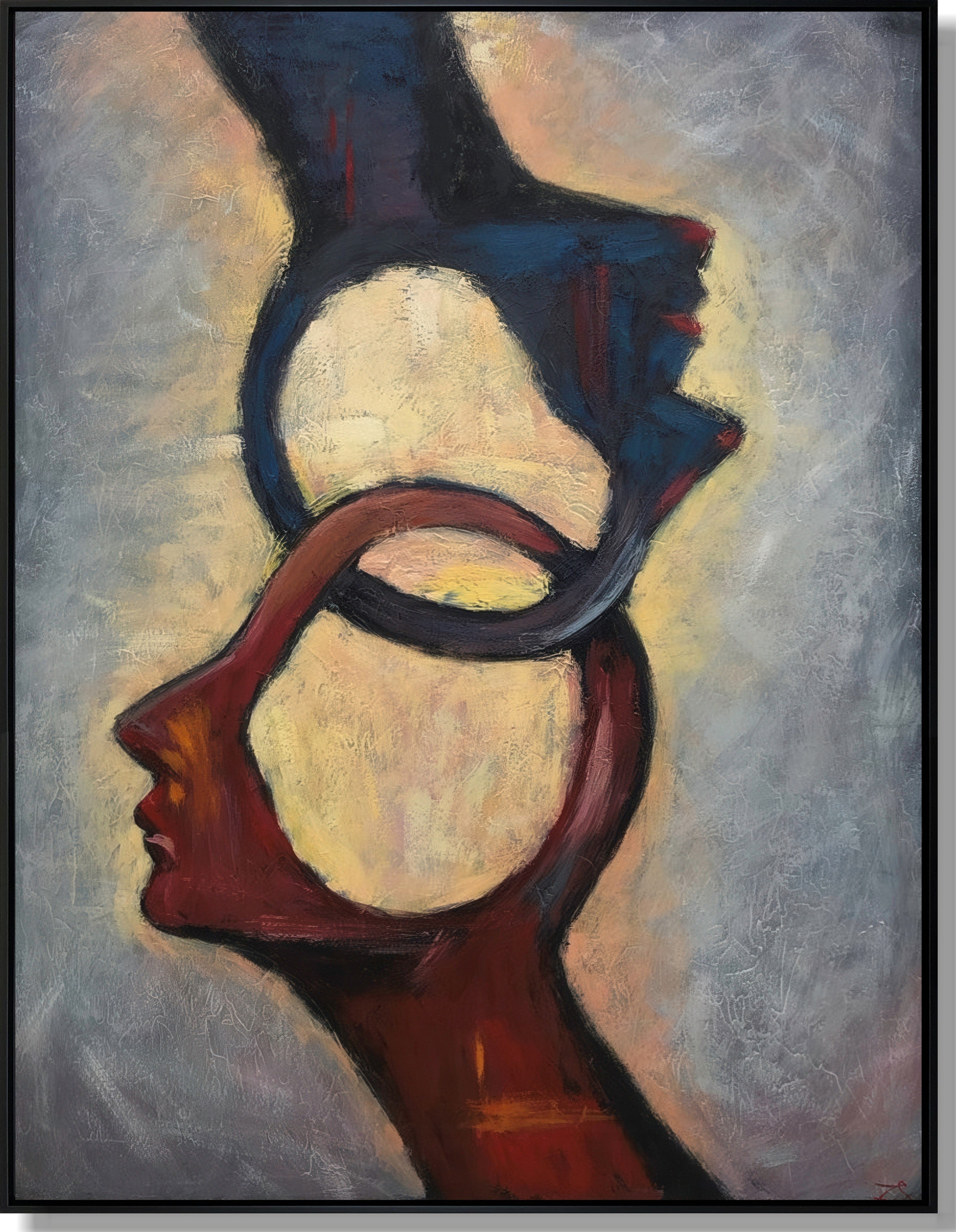 Modern human abstract painting SECRETS OF CONSCIOUSNESS