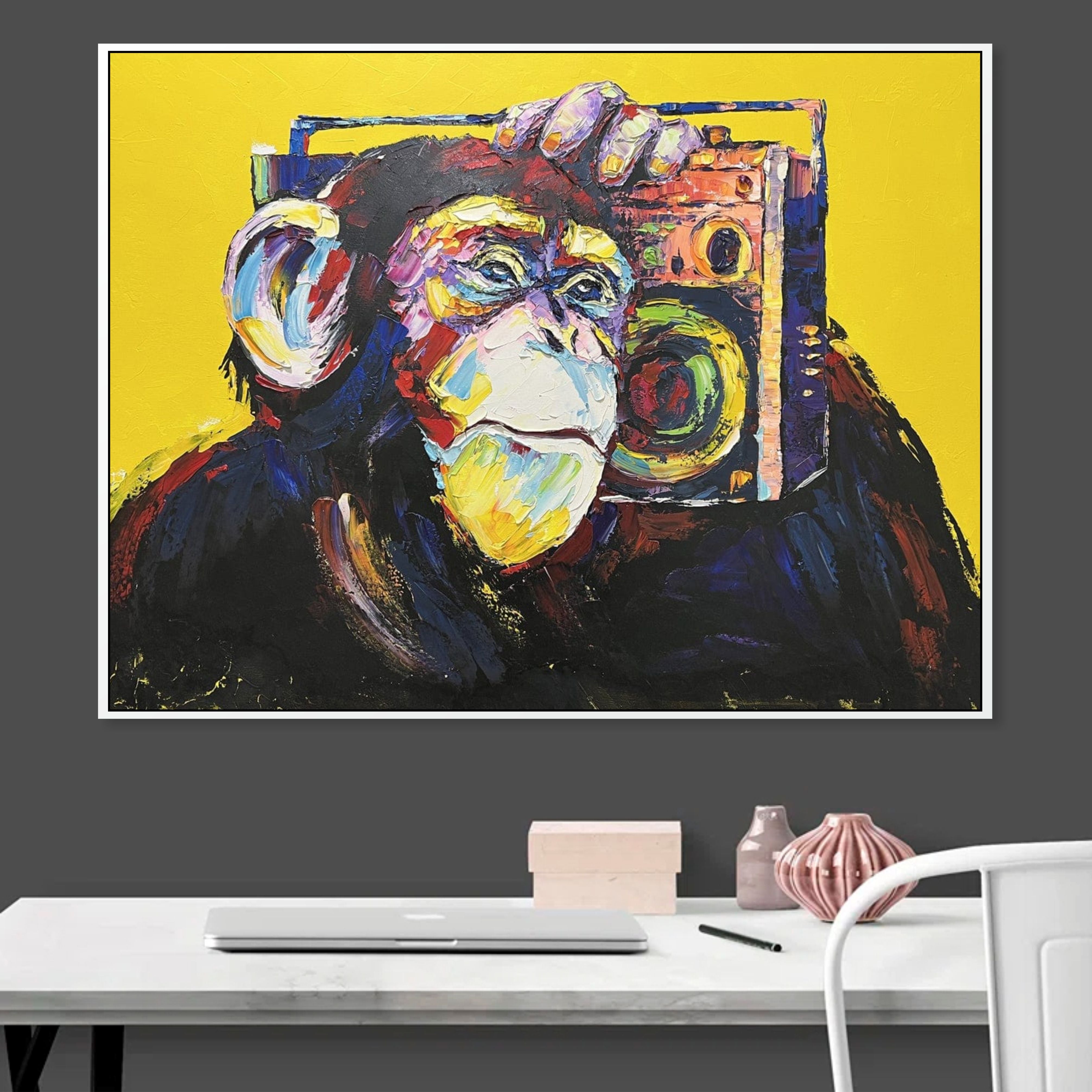Pop art painting MONKEY ON STYLE