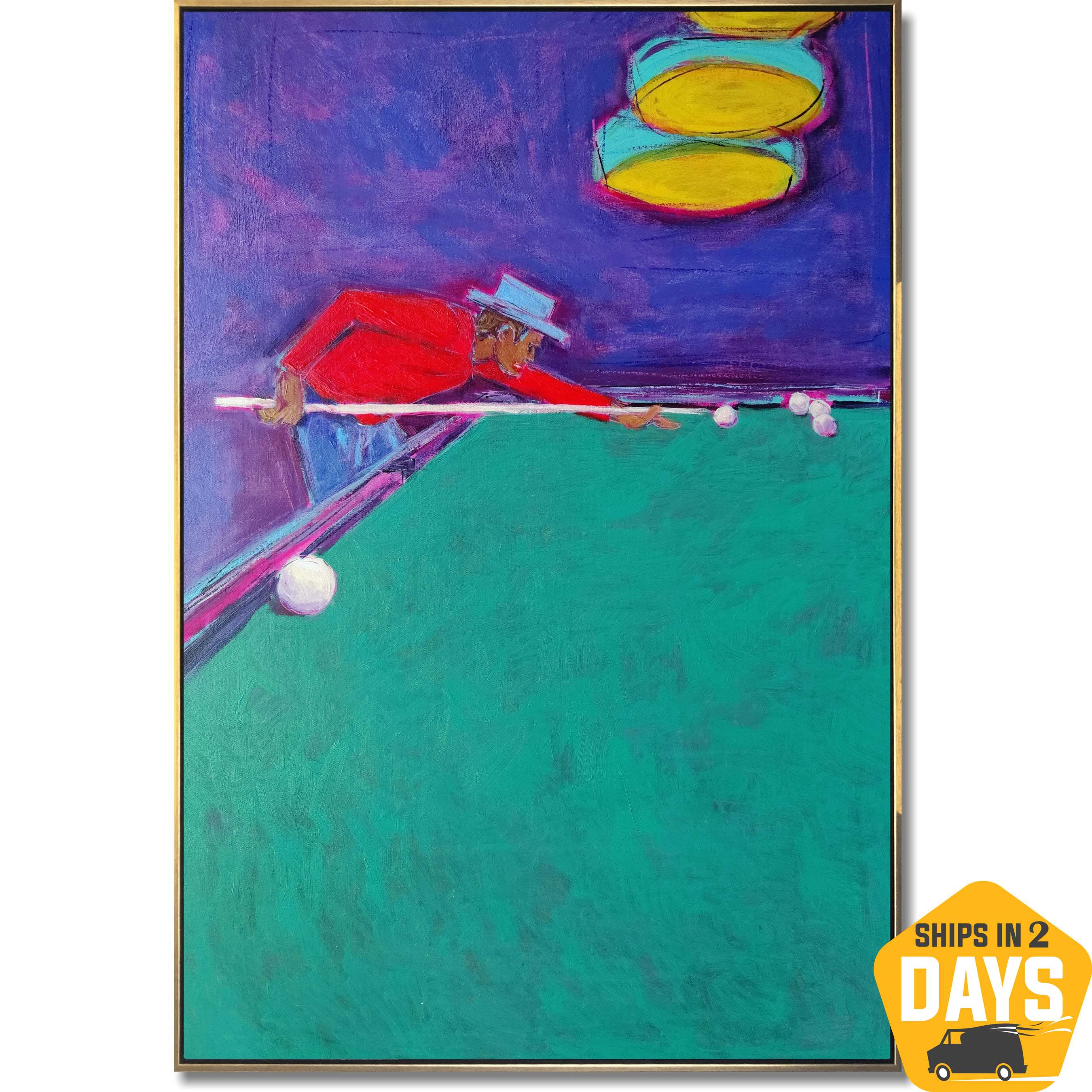 THE POOL PLAYER 39.4"x27.5"