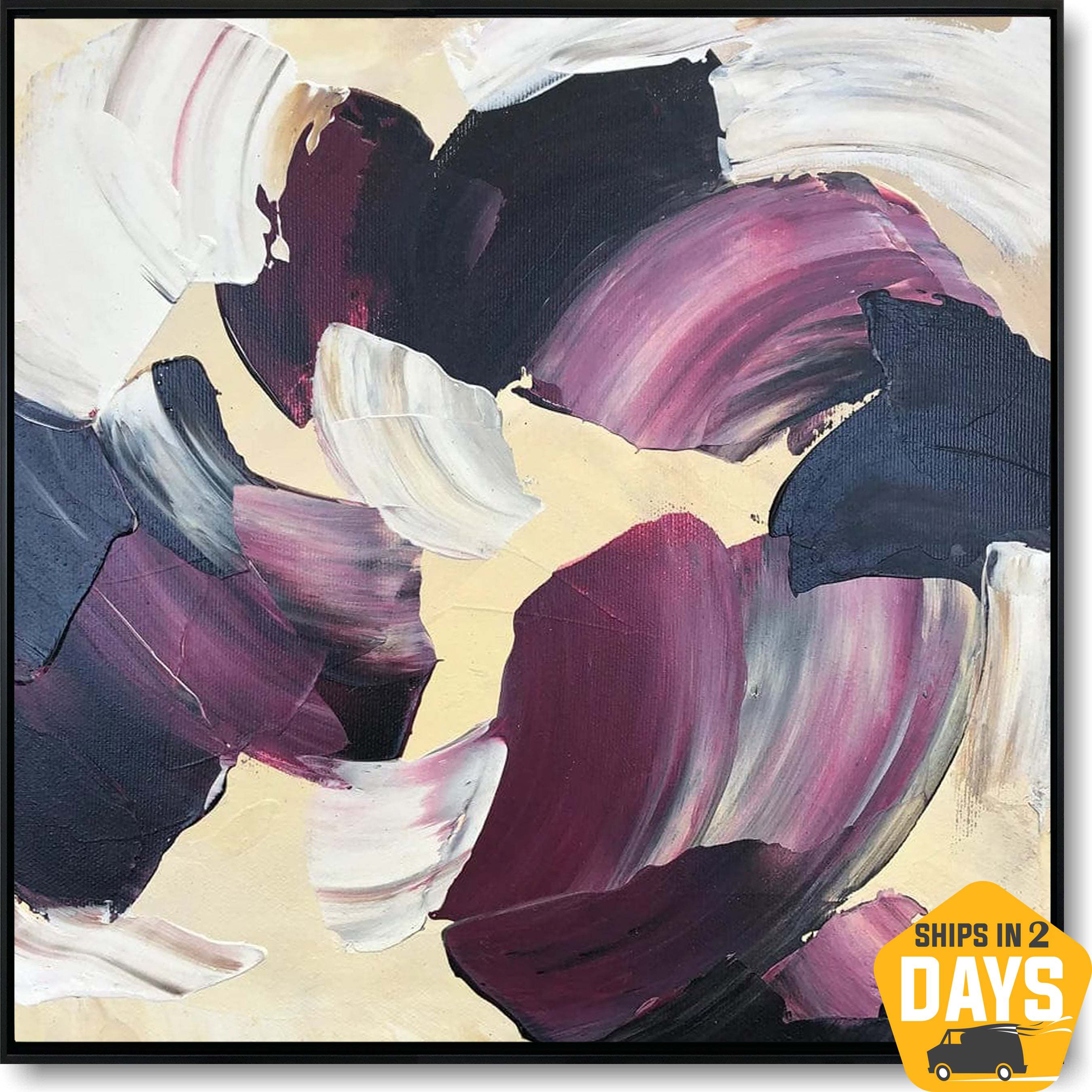 PURPLE FLOWER 11.8"x11.8"